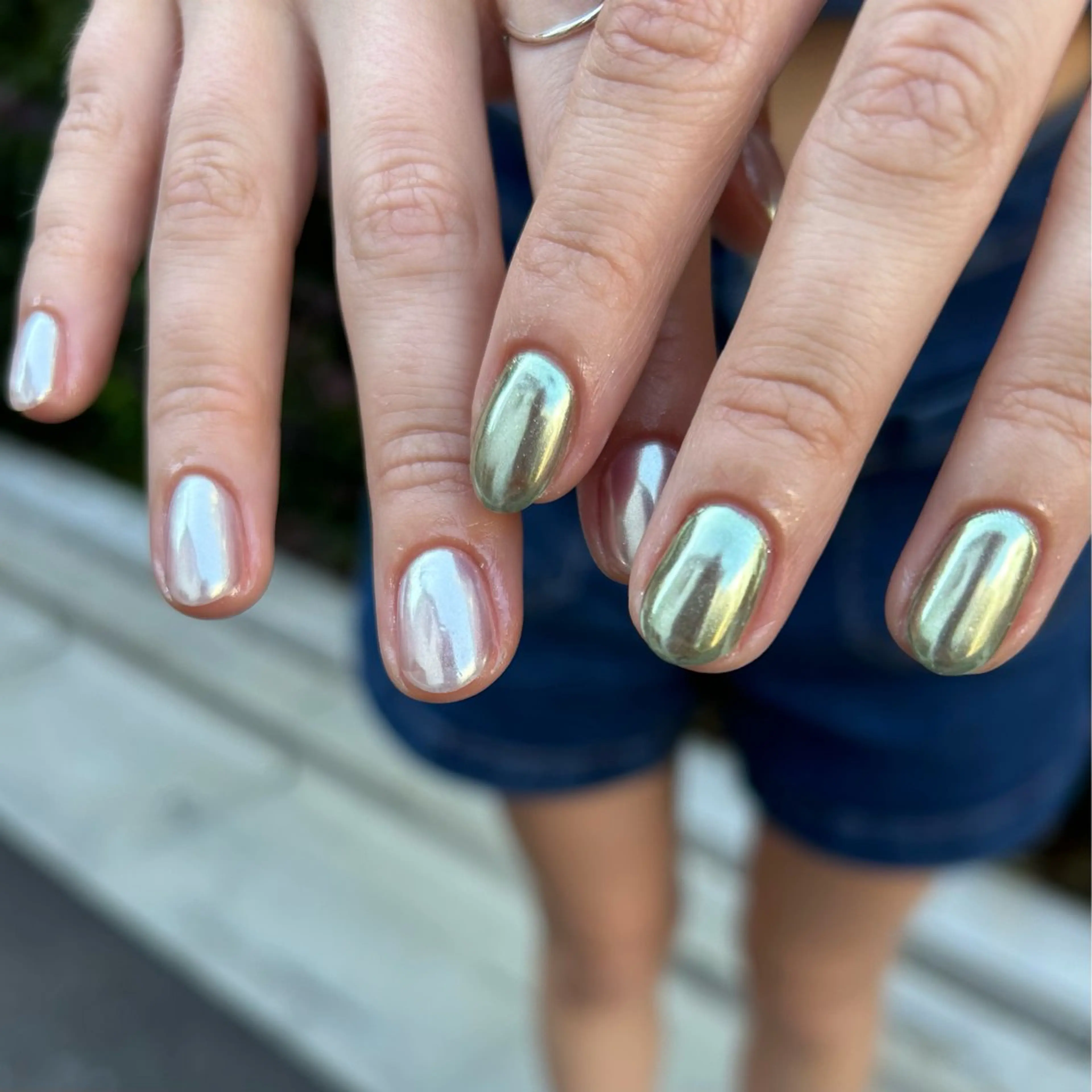 ネイル ミラーネイル ワンカラーネイル Yumi 広尾|恵比寿ネイルのネイルデザイン