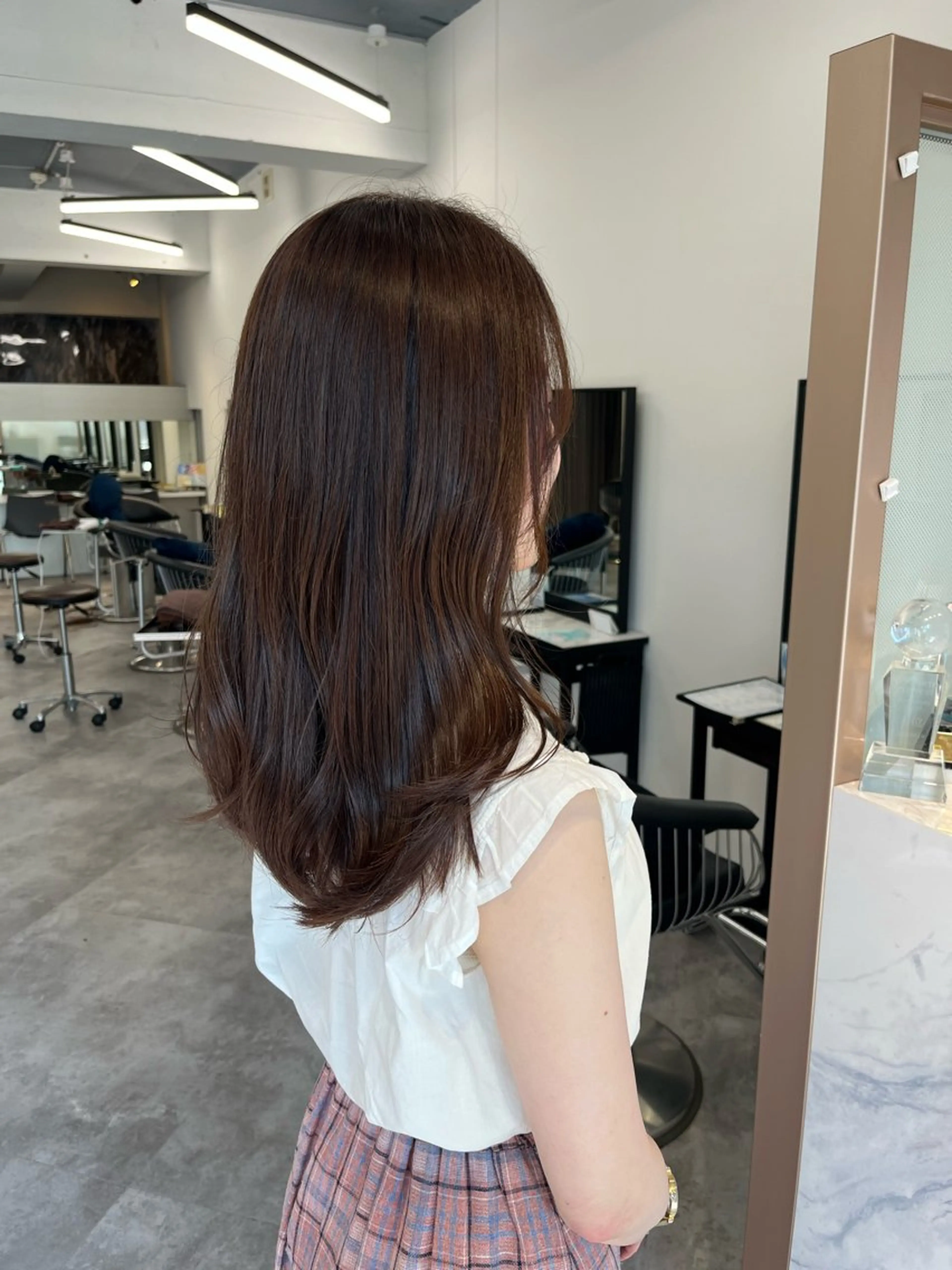 ロング カラー ブラウンカラー ショコラブラウン レイヤーカット カット ヘアカラー レイヤーカット🌈 透明感カラー🌷ﾕﾘのヘアスタイル