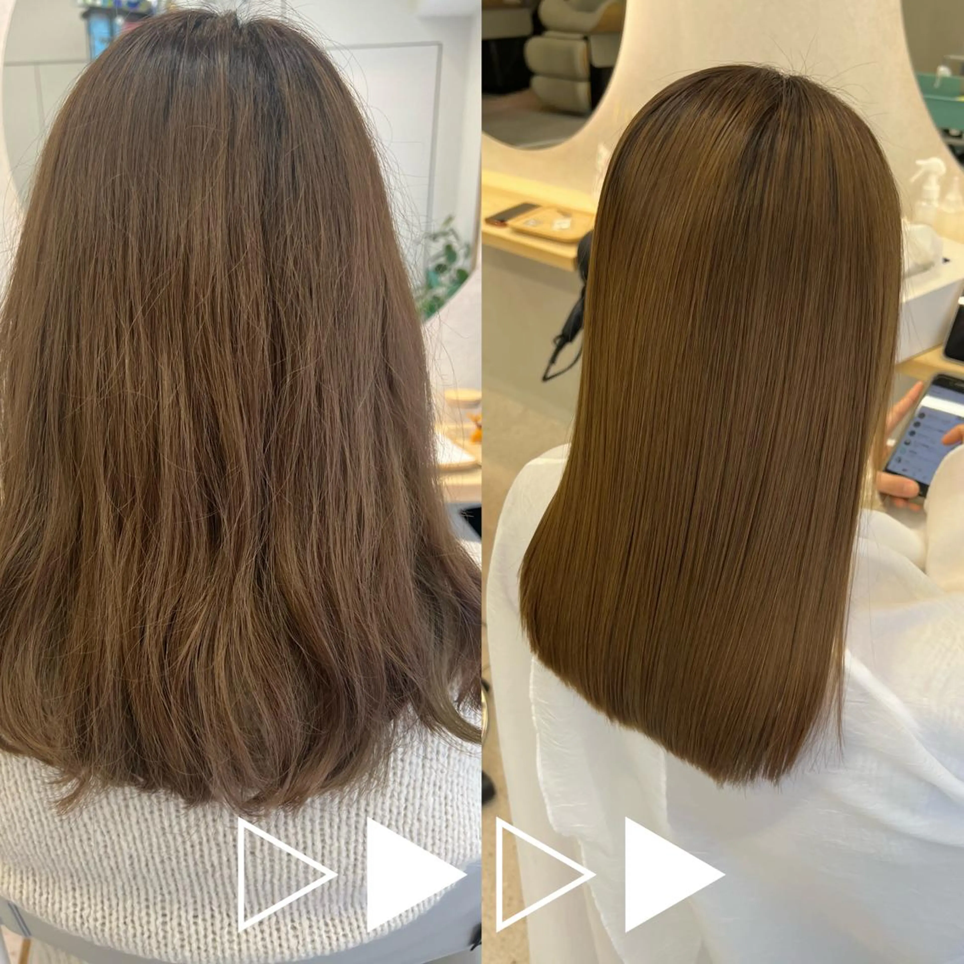 セミロング カラー カット ヘアカラー トリートメント とにかく明るい 美容師だったりしてのヘアスタイル