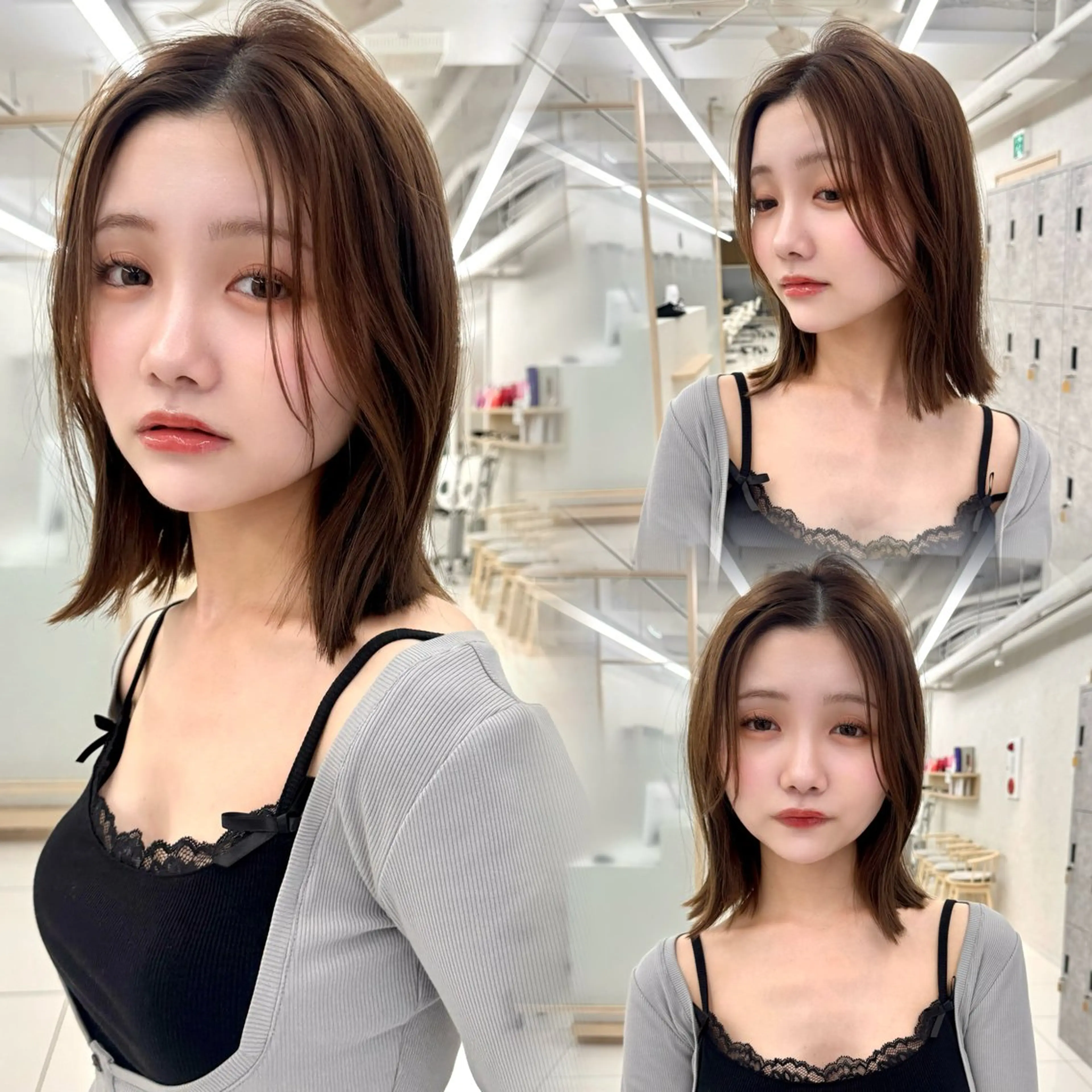 ミディアム レイヤー/韓国/ 顔周り/しんやのヘアスタイル