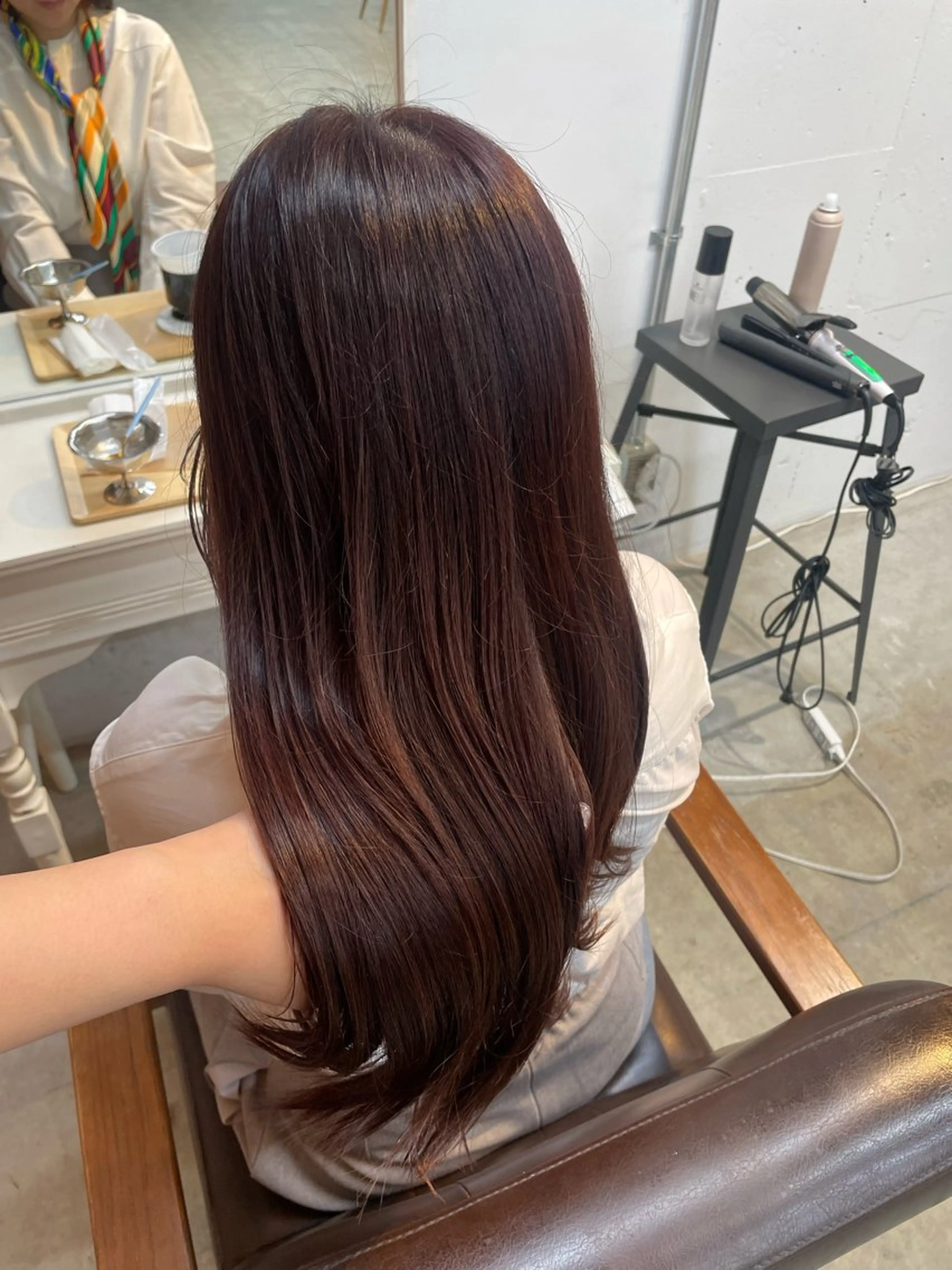 ミディアム カラー ヘアカラー レイヤーカット/ 縮毛矯正/ミサキ💐のヘアスタイル