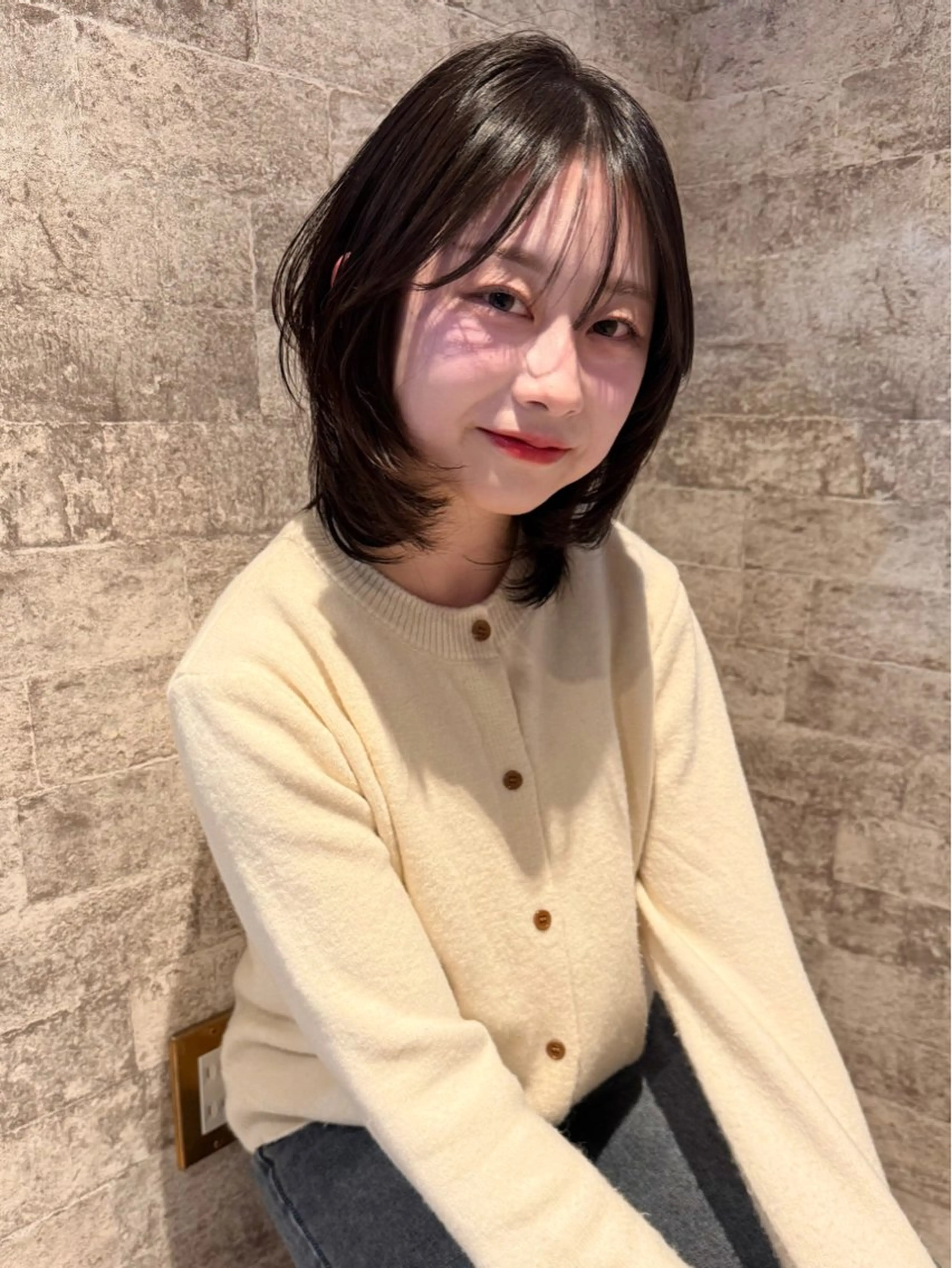 ミディアム カラー 似合わせカット カット トリートメント mai / linoah˚✧のヘアスタイル