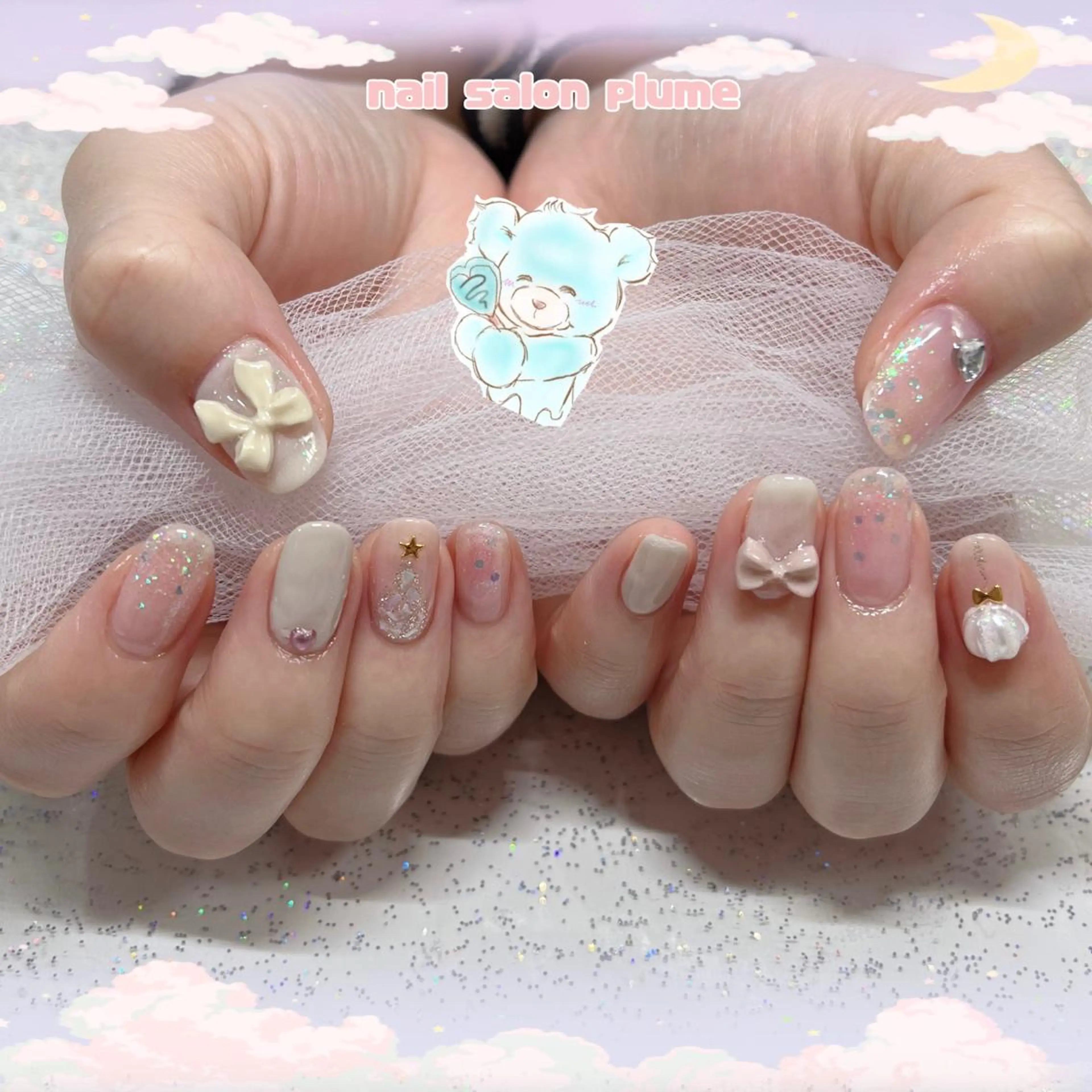 ネイル ハンドネイル plume nail ☆韓国ネイルのネイルデザイン