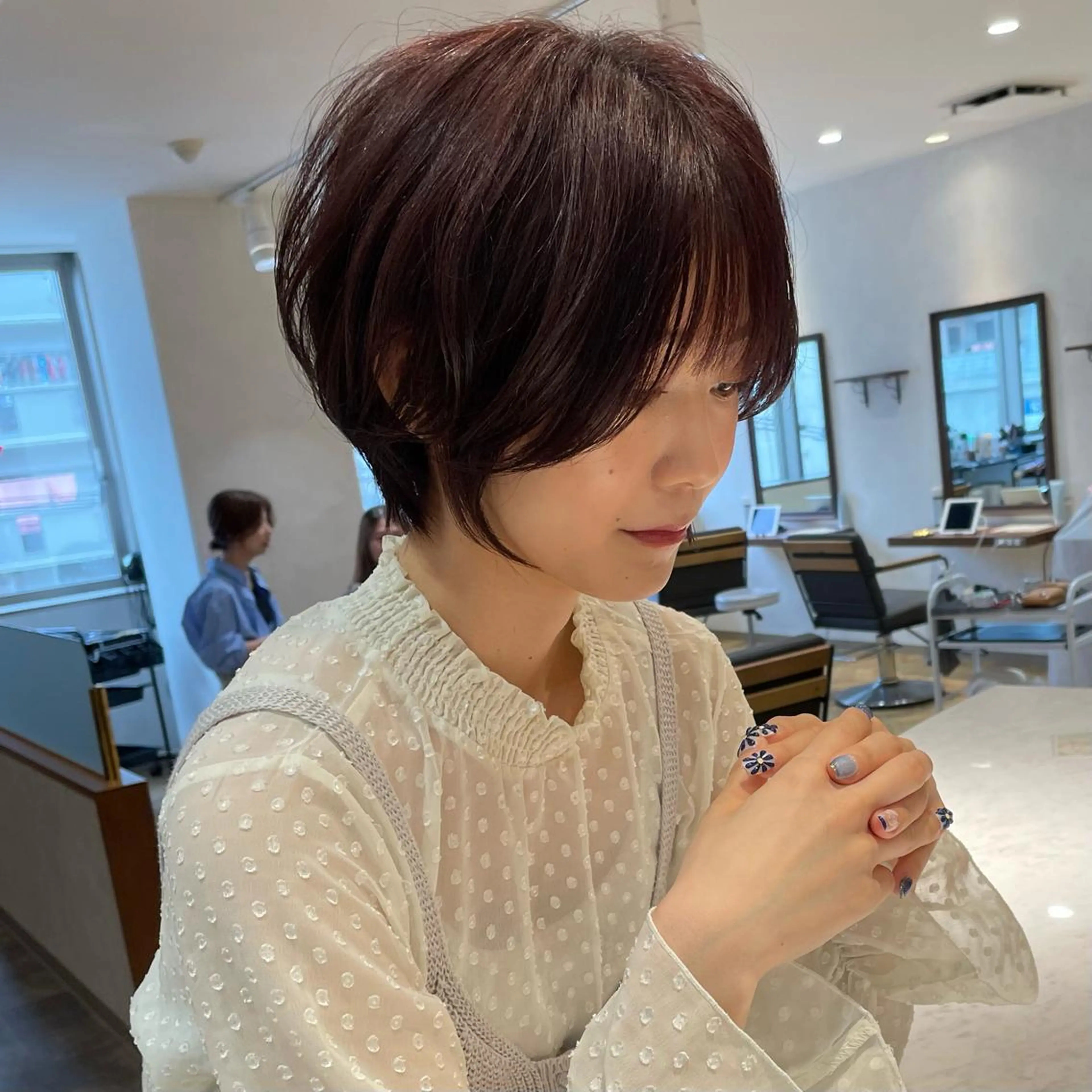 ショート カラー パーマ カット パーマ トリートメント 🎀大川 錬🎀 ブリーチなしWカラーのヘアスタイル