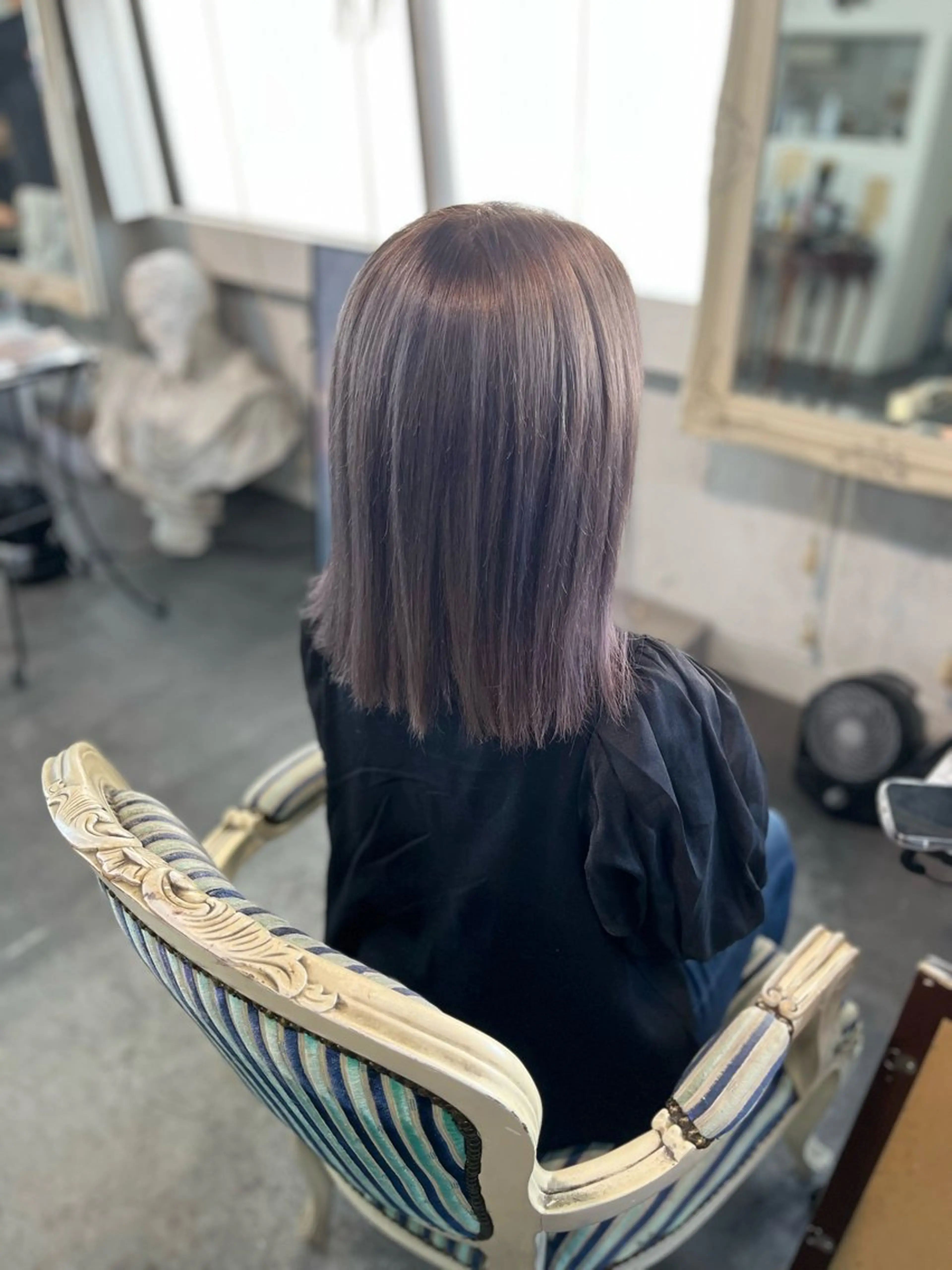 ミディアム カラー ヘアカラー トリートメント Mariana雛/ 西大分/ハイライトのヘアスタイル