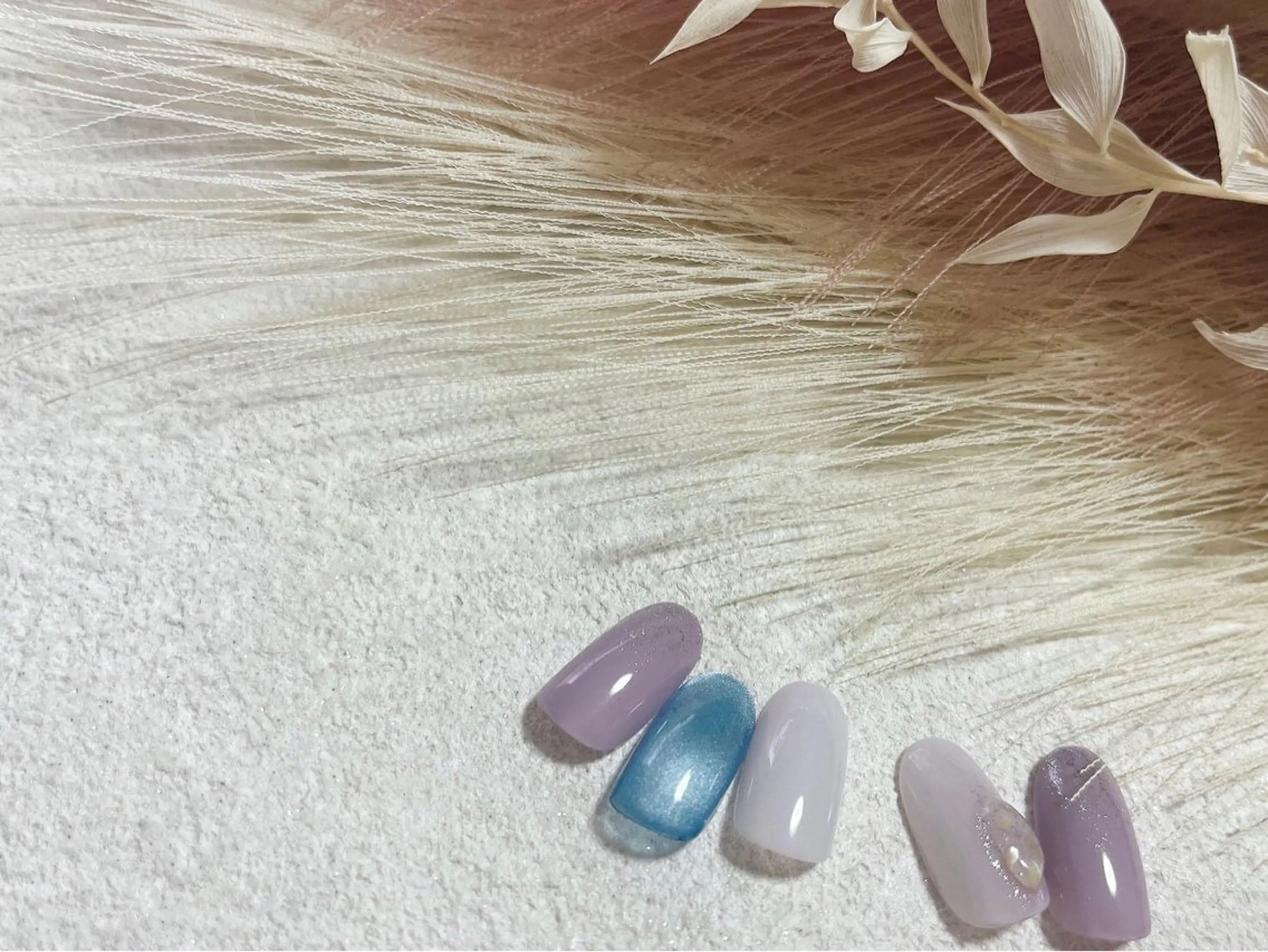 ネイル オーロラネイル フットネイル フレンチネイル ジェルネイル 韓国ネイル ハンドネイル Mogu nail 二子玉川のネイルデザイン