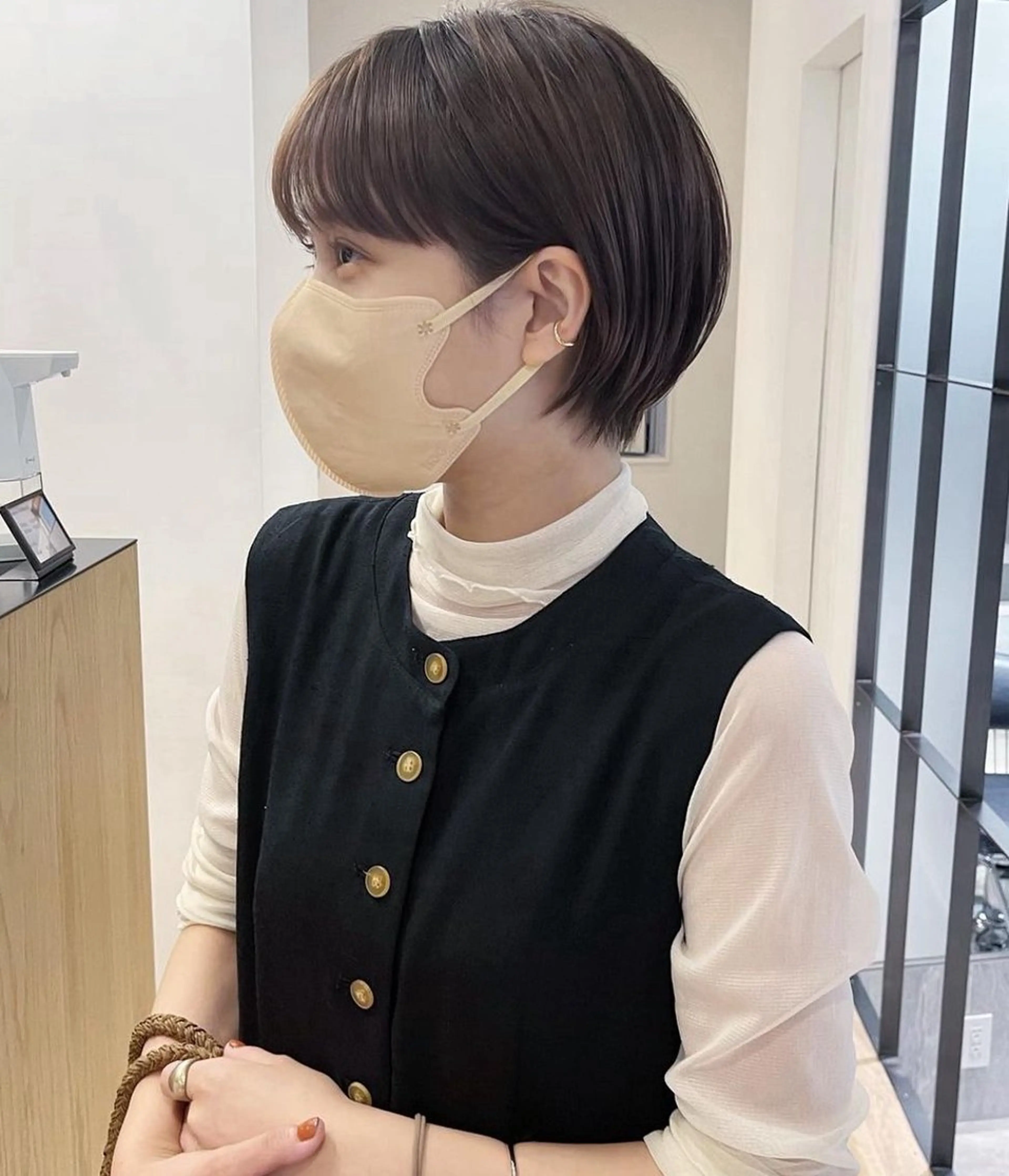 ショート くびれヘア ショートヘア tete nico所属・似合わせ/ヘアカラー nanami🌸のヘアスタイル