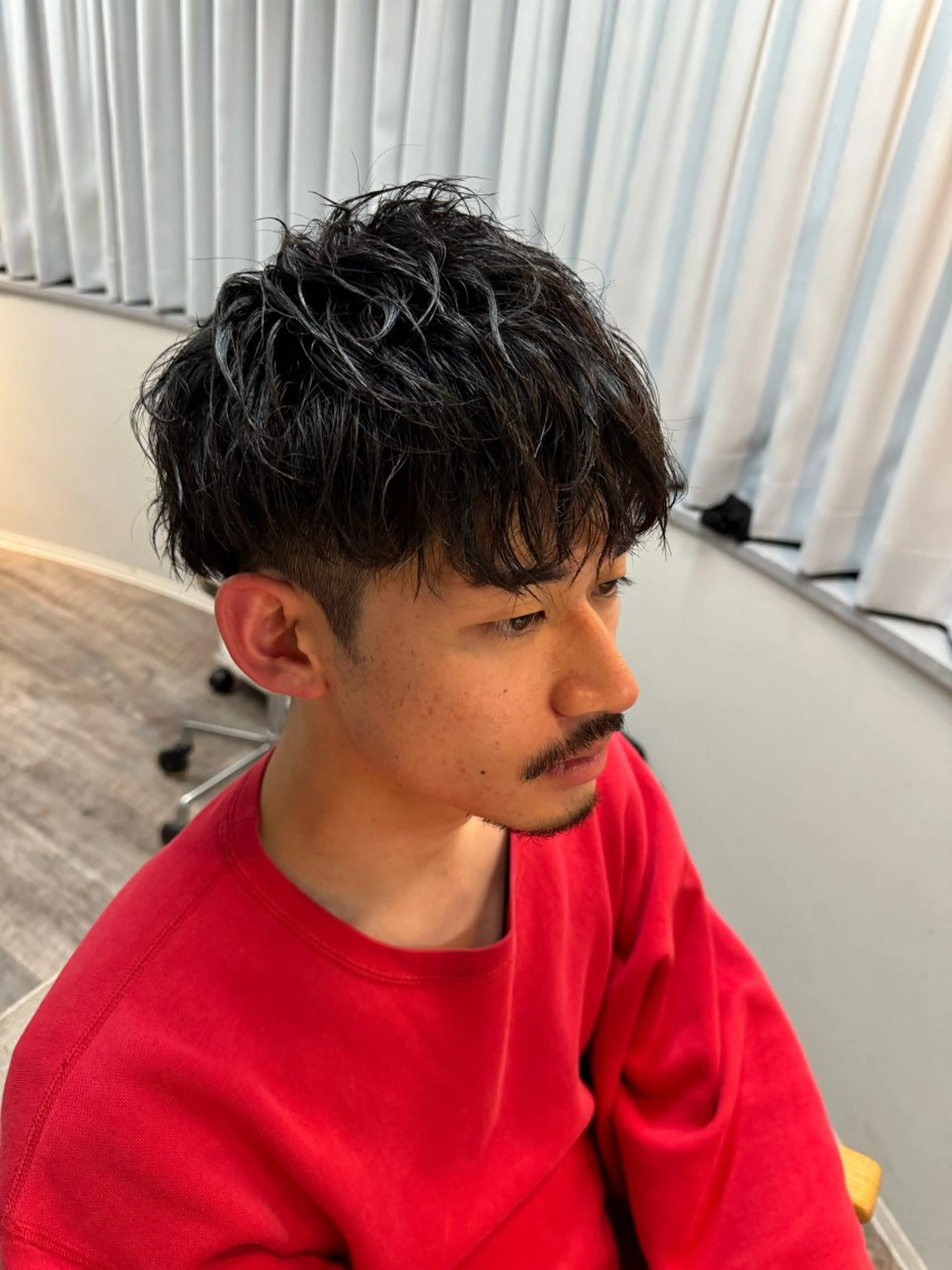 【メンズ】Men'sカット+ミックスツイストスパイラルパーマ+マイクロバブルの写真