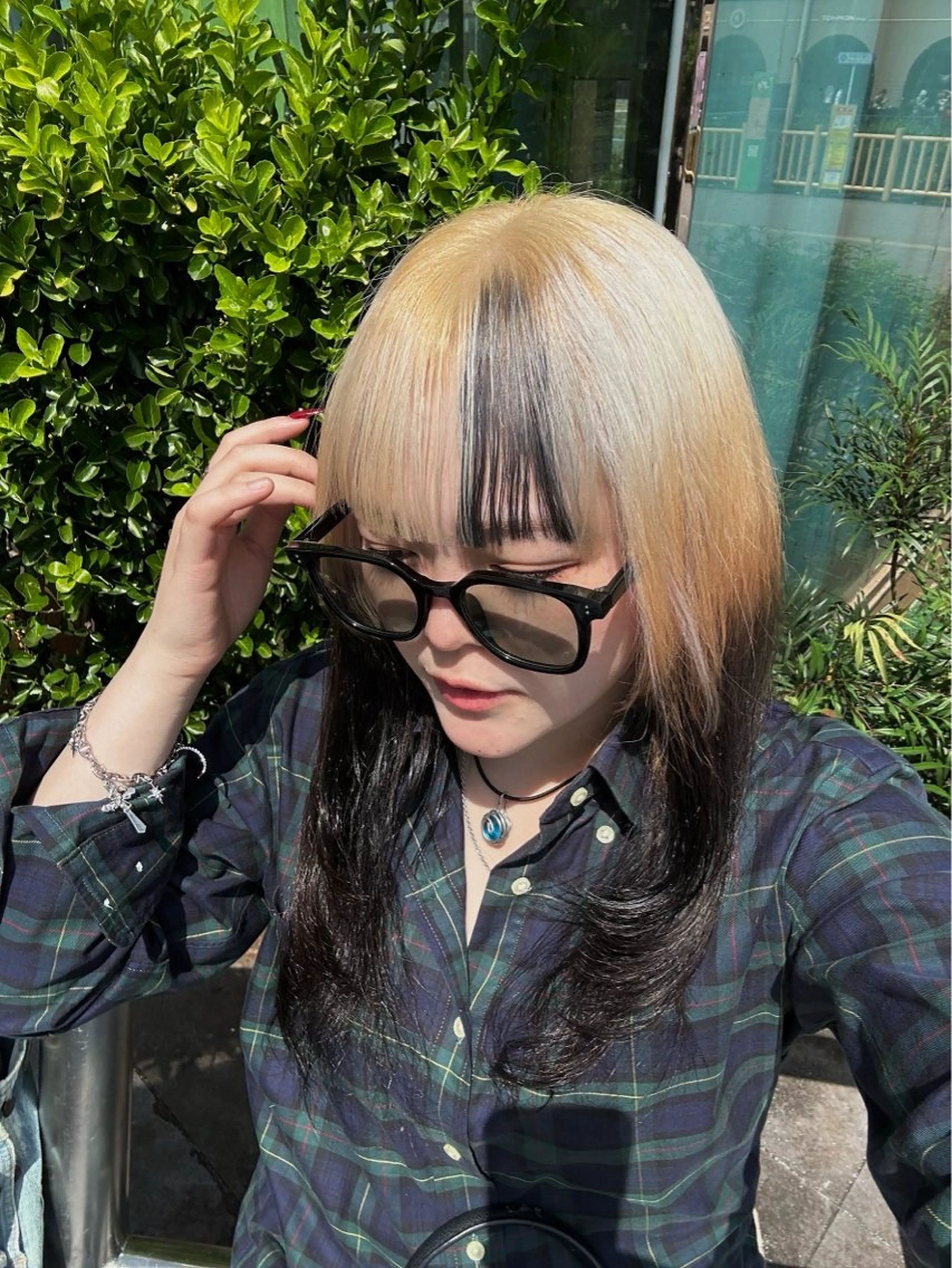 【ダメージ抑えたい方オススメ✨️】ブリーチありダブルカラー（ケアブリーチ込）＋2step トリートメントの写真