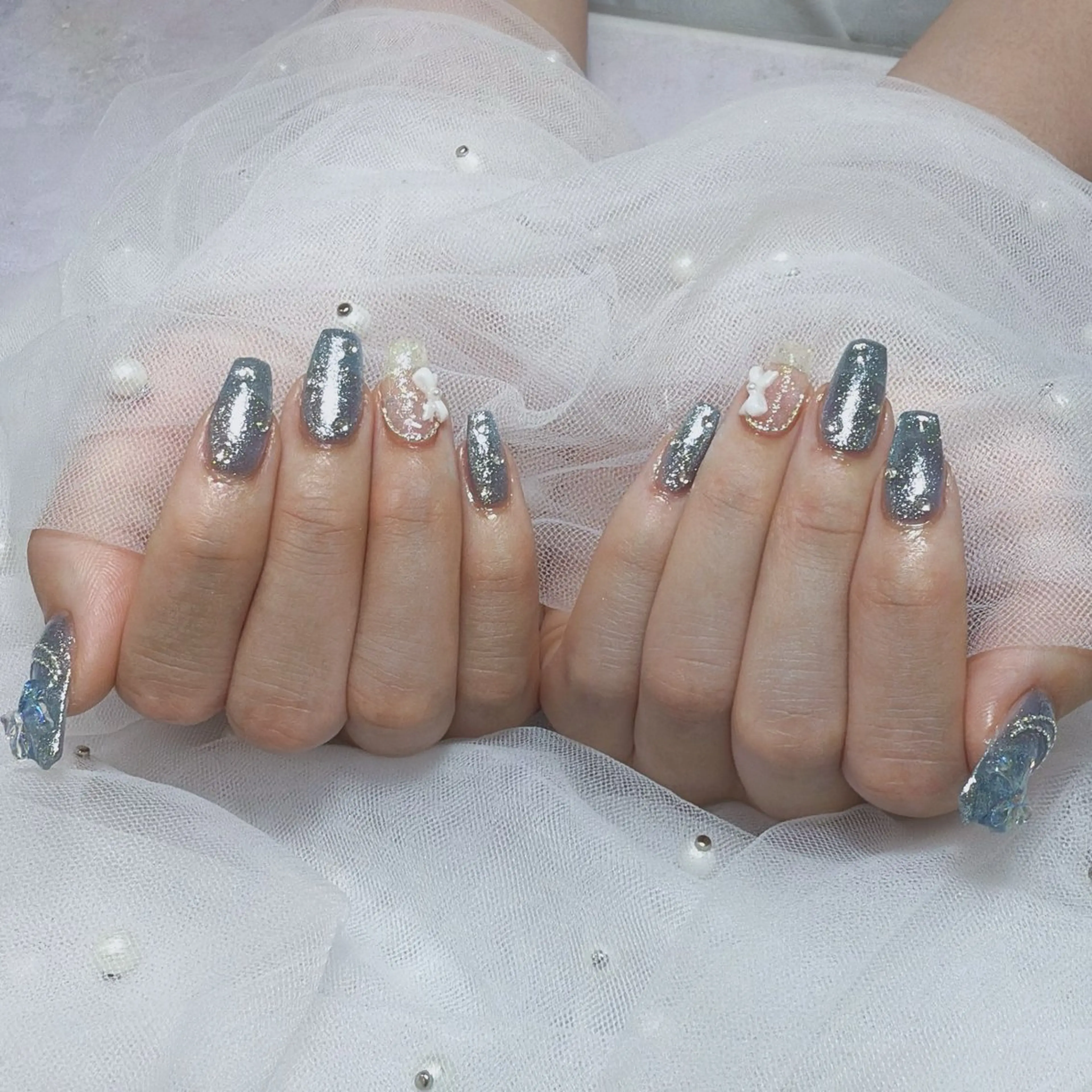 【HANDオフ無し】チップ長さだし10本+定額ワンホンデザインの写真