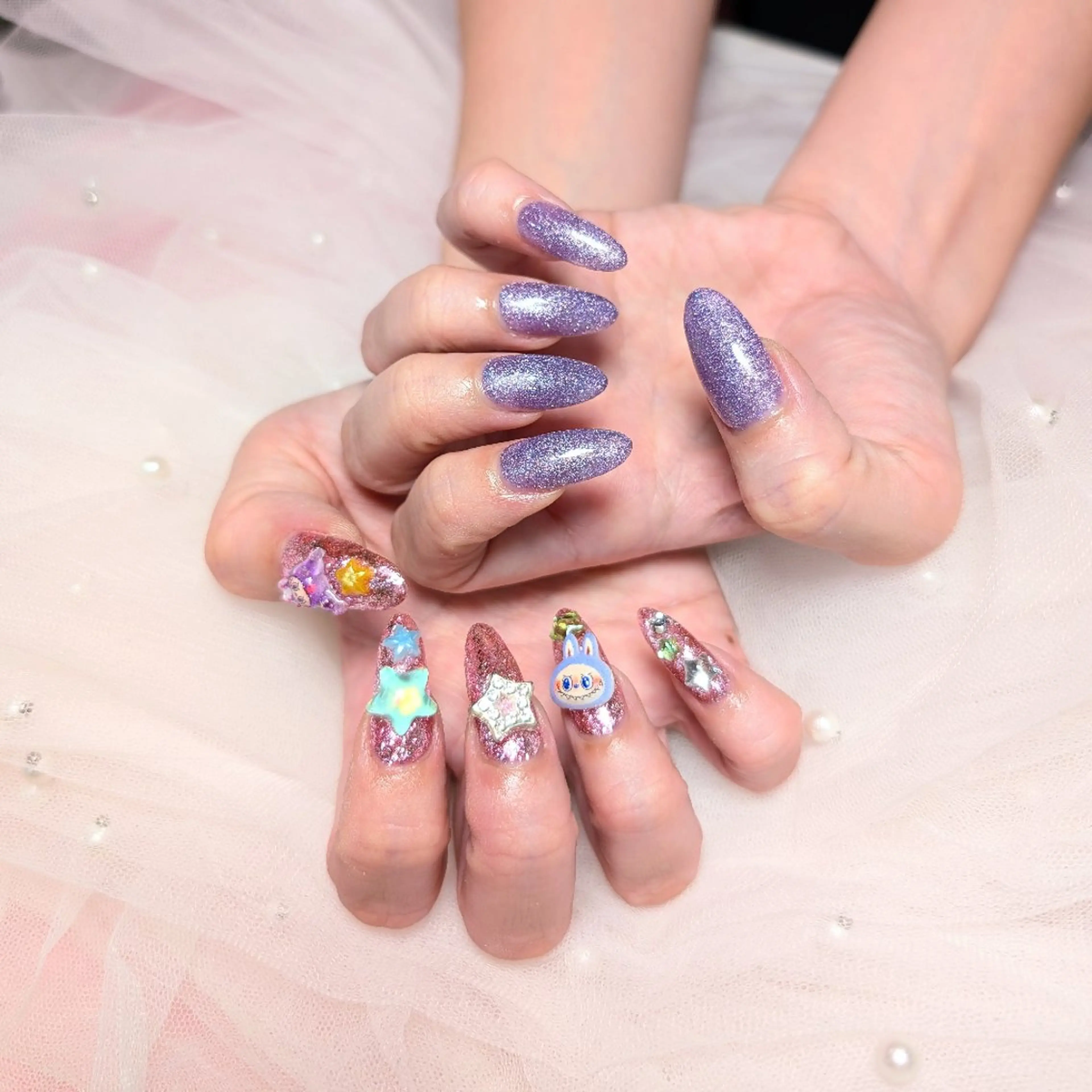 ネイル フラッシュネイル キラキラネイル マグネットネイル ハンドネイル PINKY所属・PINKY♡ YUIのネイルデザイン