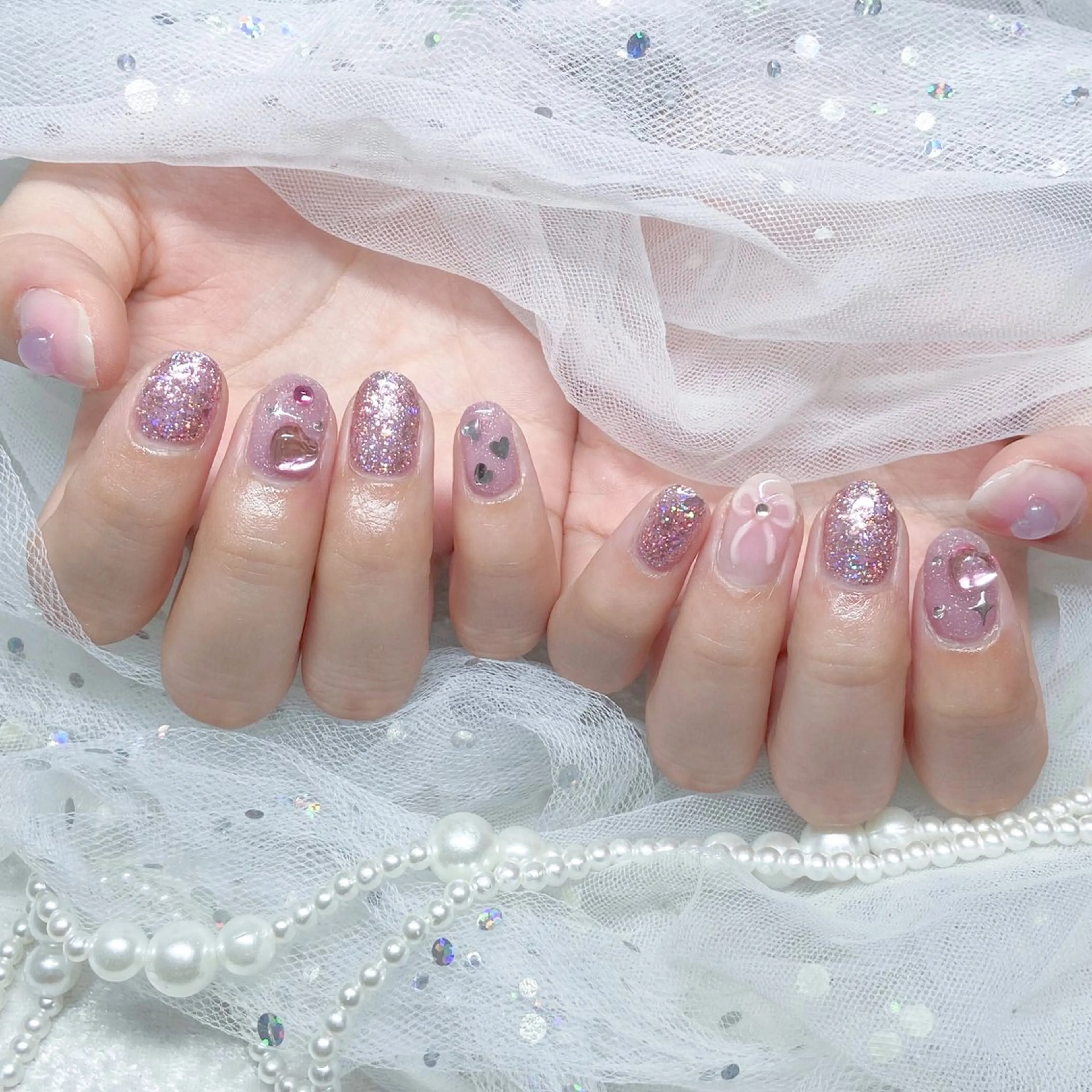 ネイル アートネイル 長さ出し フットネイル 韓国ネイル マグネットネイル ハンドネイル Kanako 💫のネイルデザイン