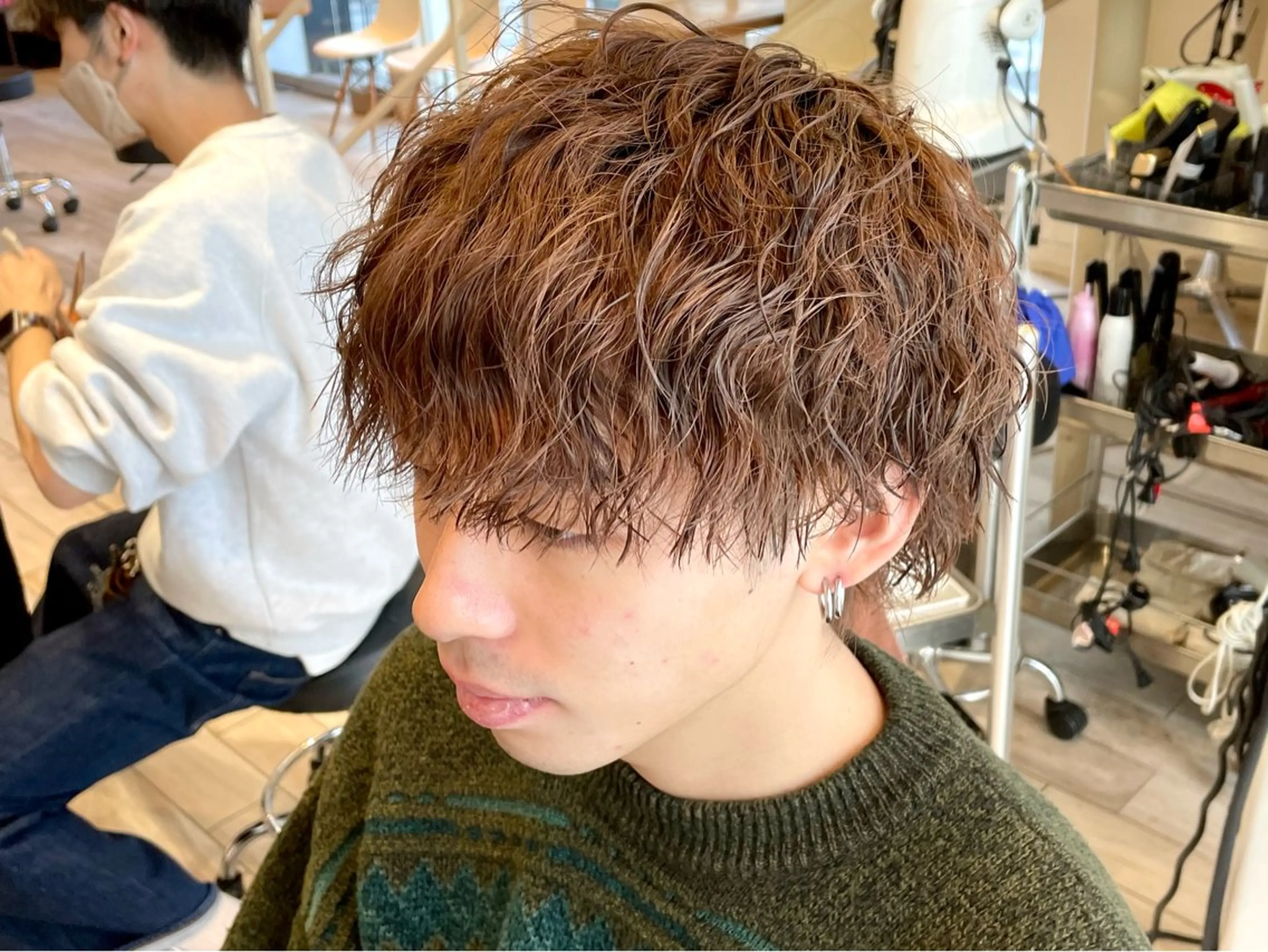 ショート パーマ メンズ メンズパーマ カット パーマ パーマ/フェード🔥 佐々木波人のヘアスタイル