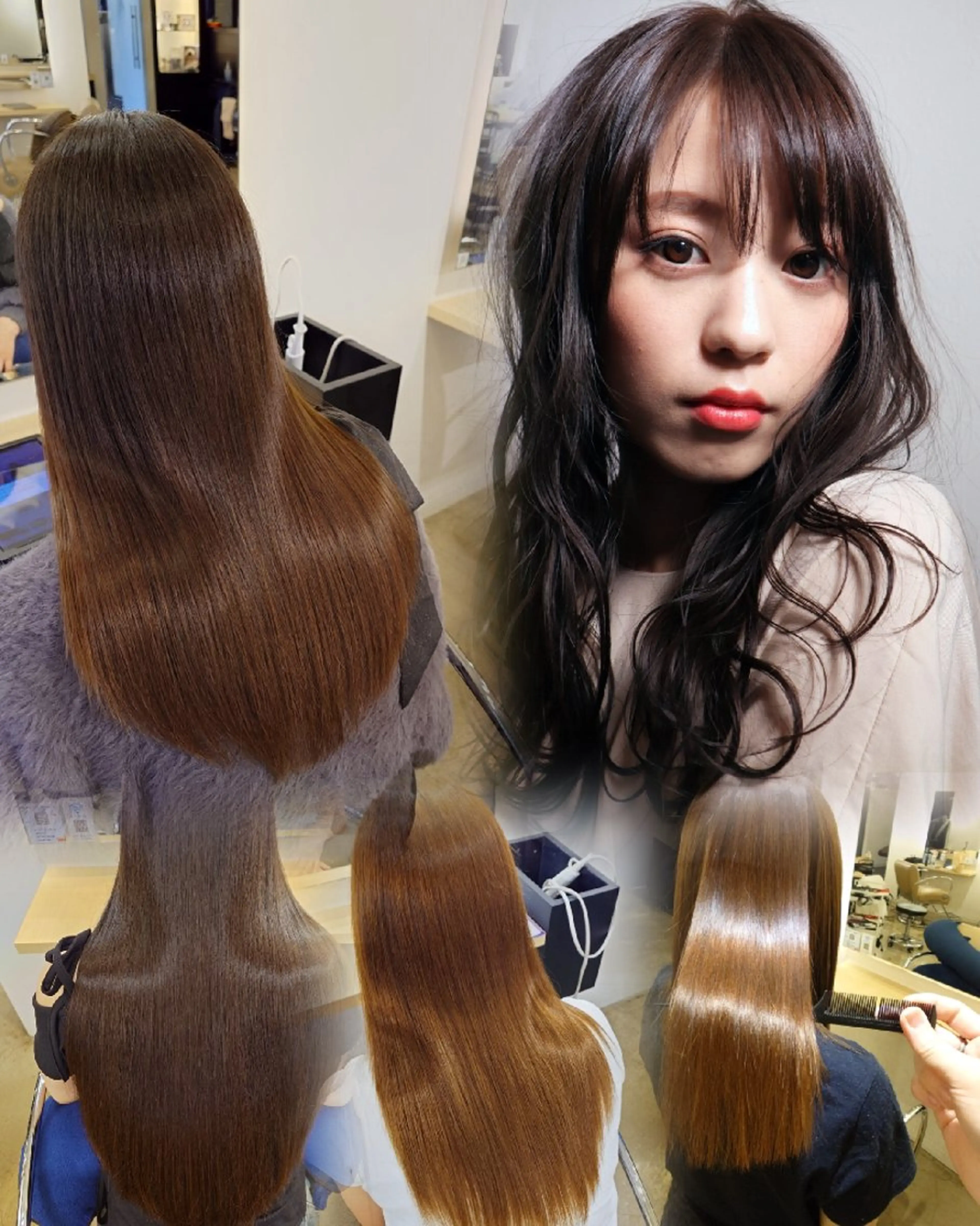 セミロング カット 縮毛矯正 トリートメント 津田 祐輔のヘアスタイル