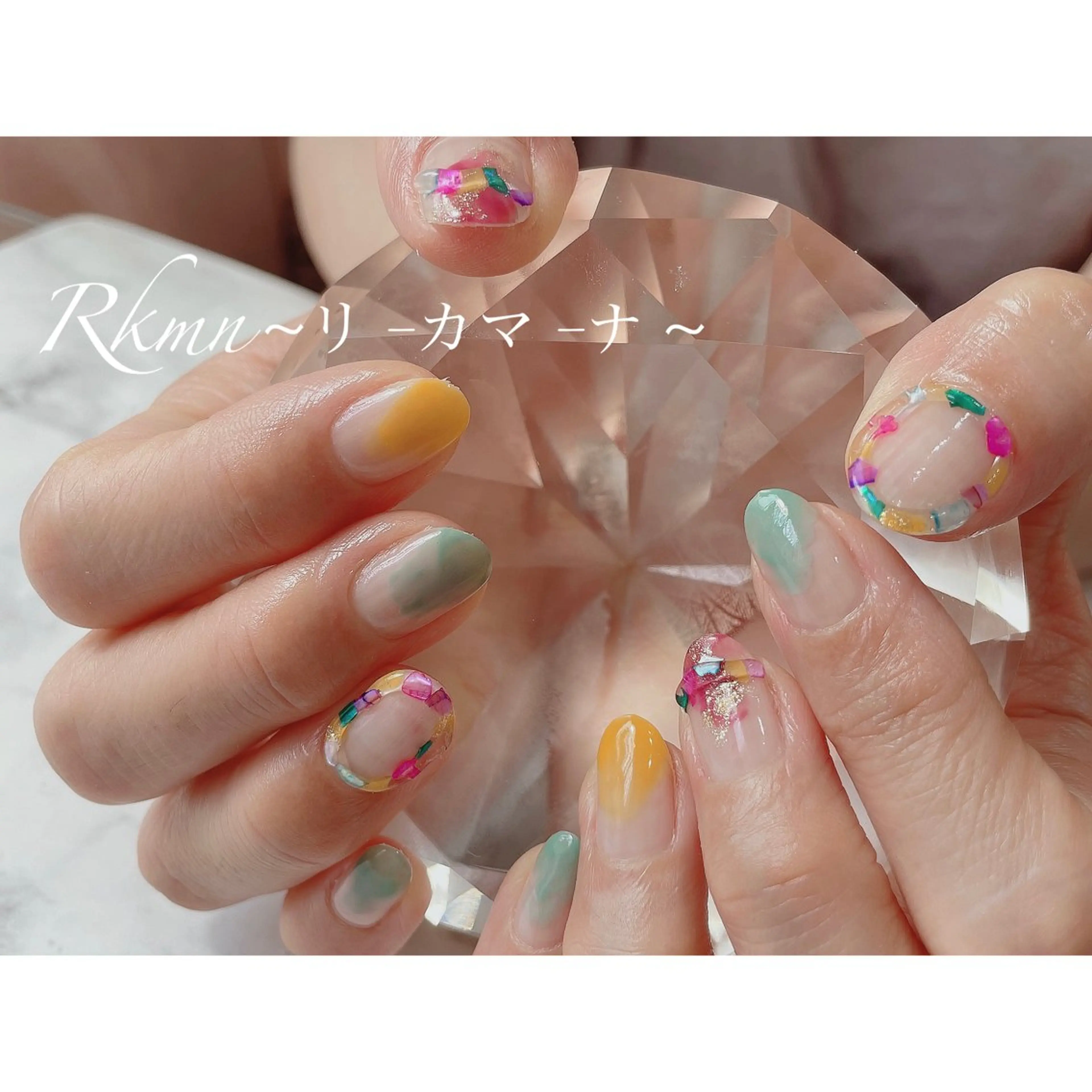 ネイル アートネイル 春ネイル ハンドネイル フットネイル ハンドケア Rkmn ~リ-カマ-ナ~のネイルデザイン