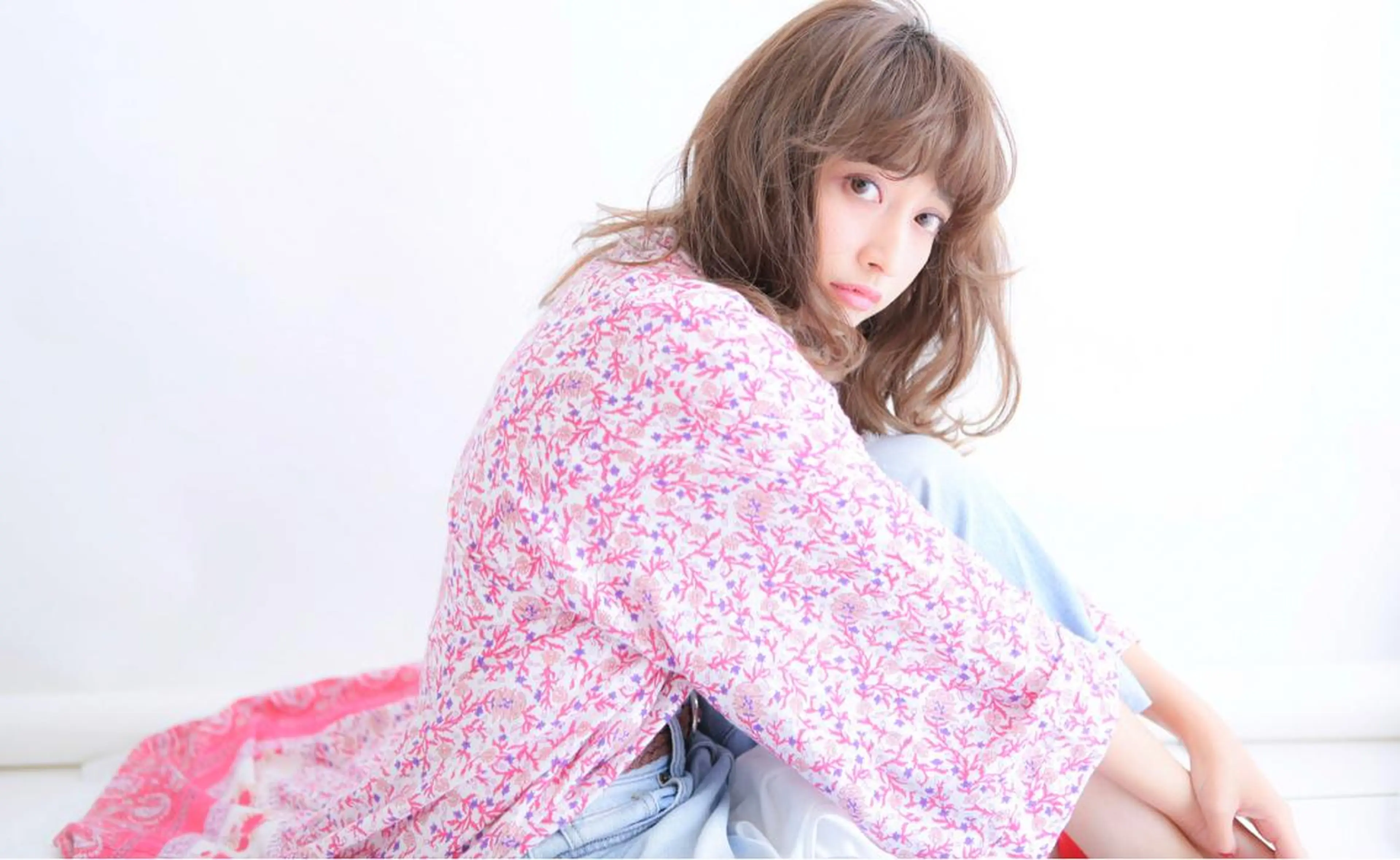 ミディアム カラー モテ髪透明感❤️ デイズヘアカラーのヘアスタイル