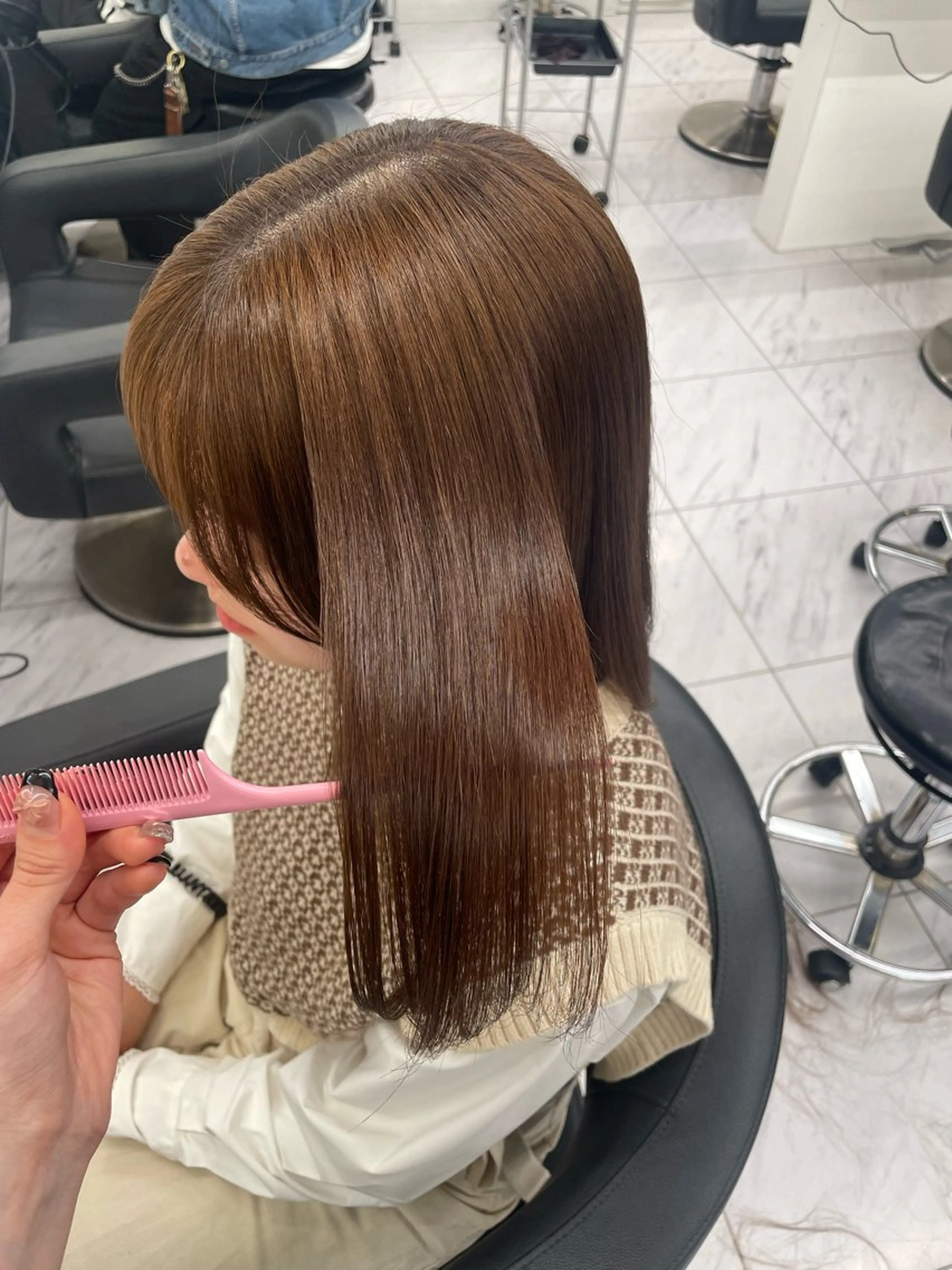 ミディアム カラー 🎀暖色/ラベンダー /paru🤍のヘアスタイル