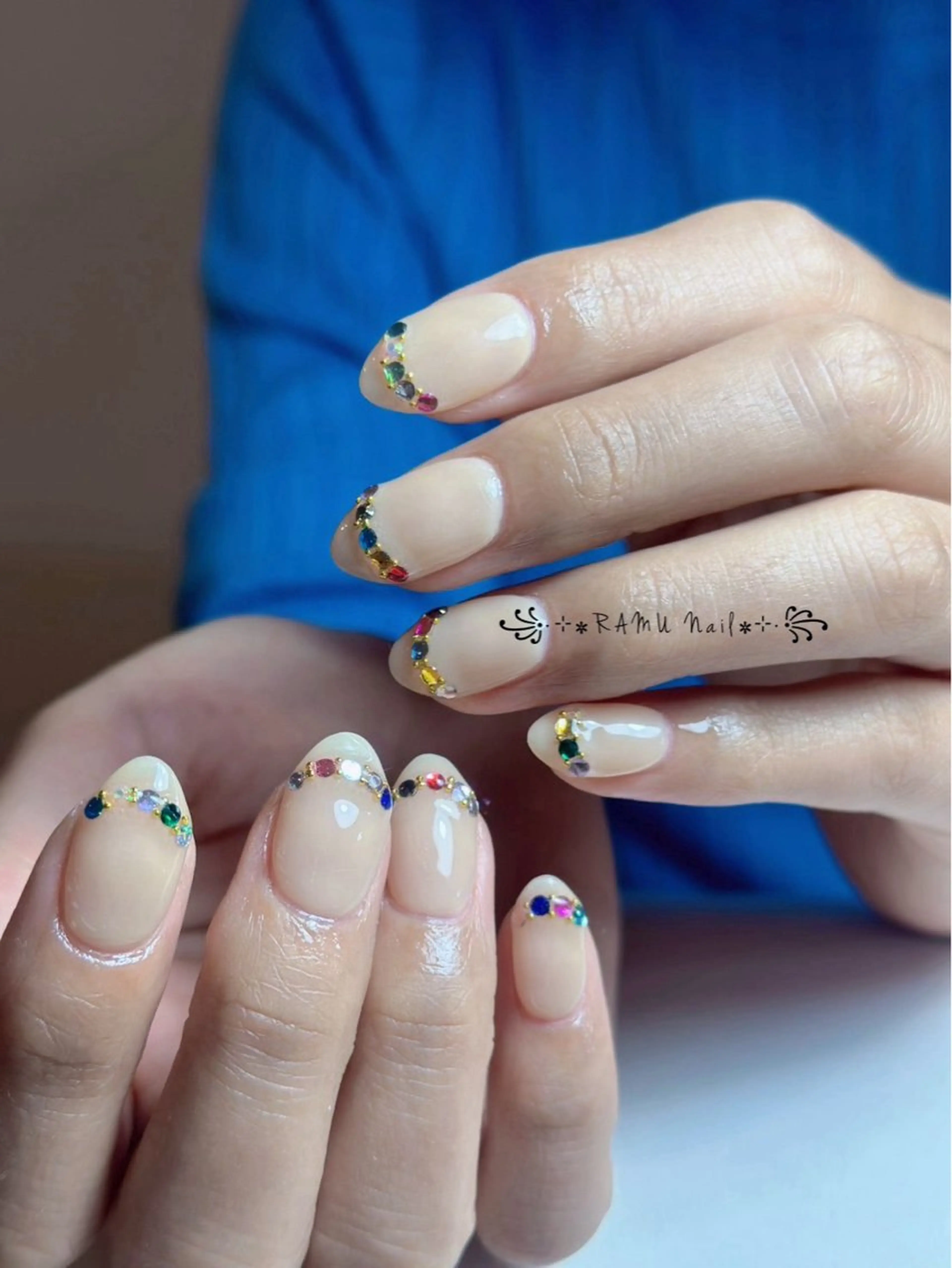 ネイル キラキラネイル マグネットネイル ミラーネイル ピンク 夏ネイル ハンドネイル RAMU Nail 恵比寿店のネイルデザイン