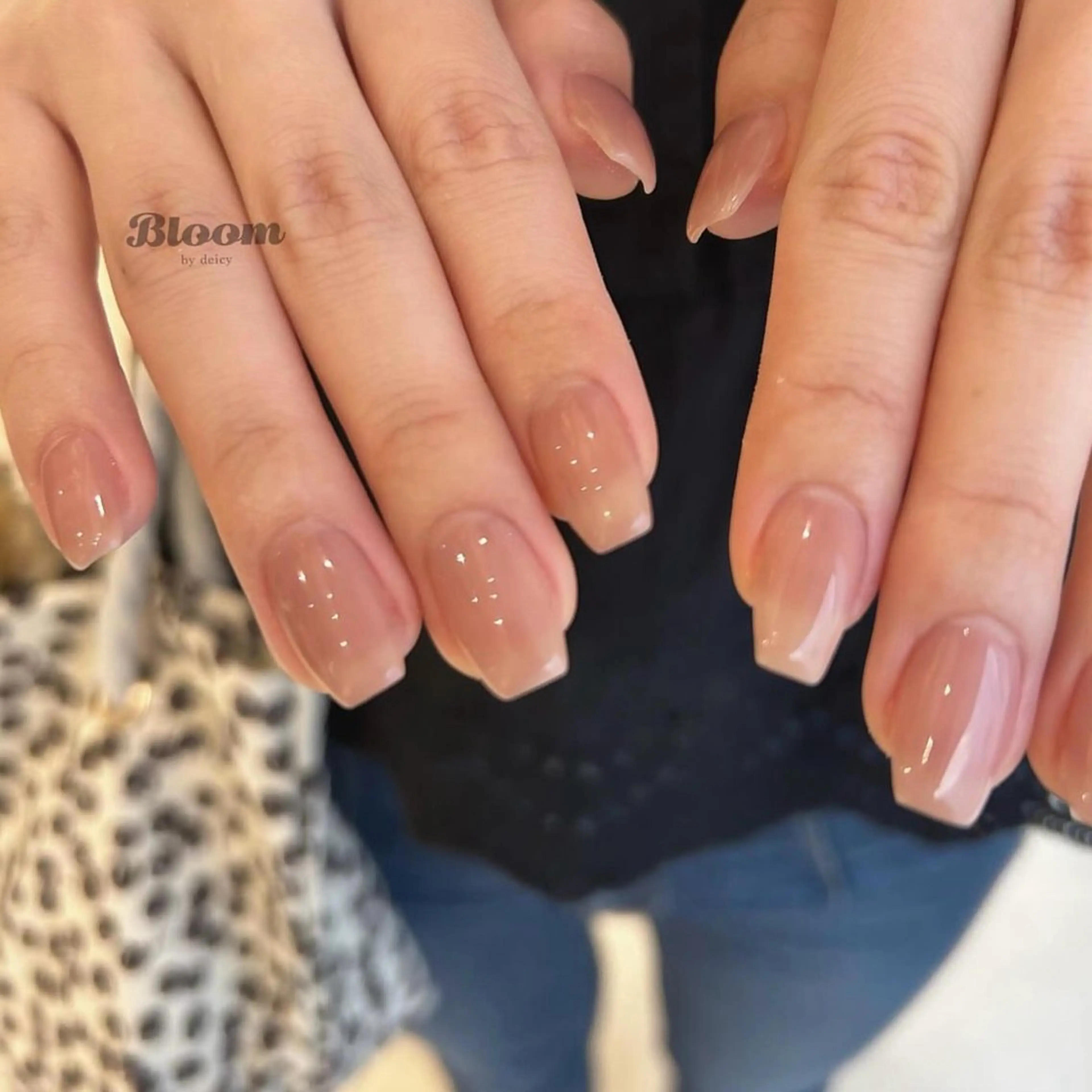 ネイル ブルー ワンカラーネイル Bloom所属・Bloom miuのネイルデザイン