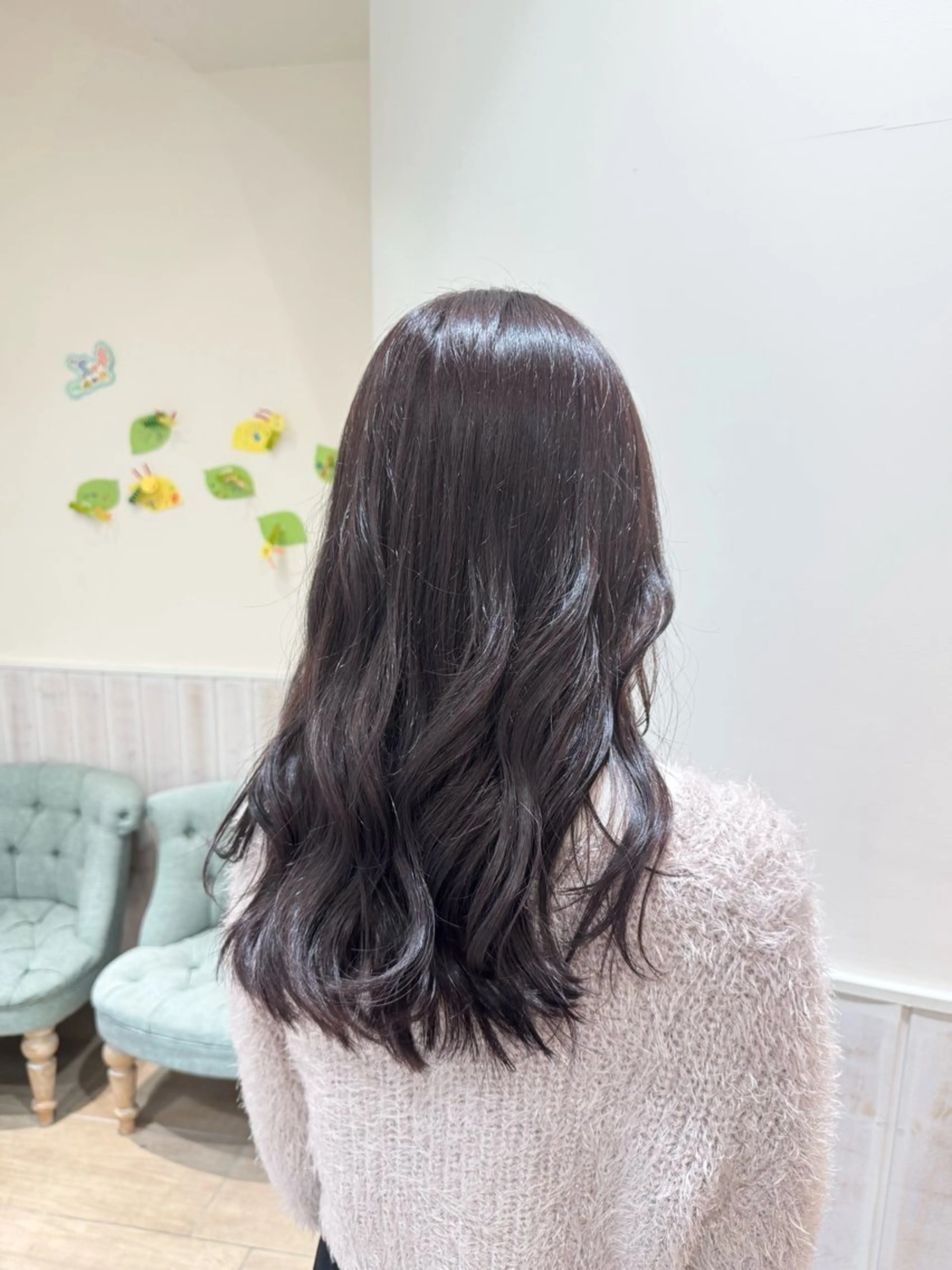 ロング カラー キッズ ブラウンカラー モカブラウン 透け感カラー🌿 小島 りなのヘアスタイル