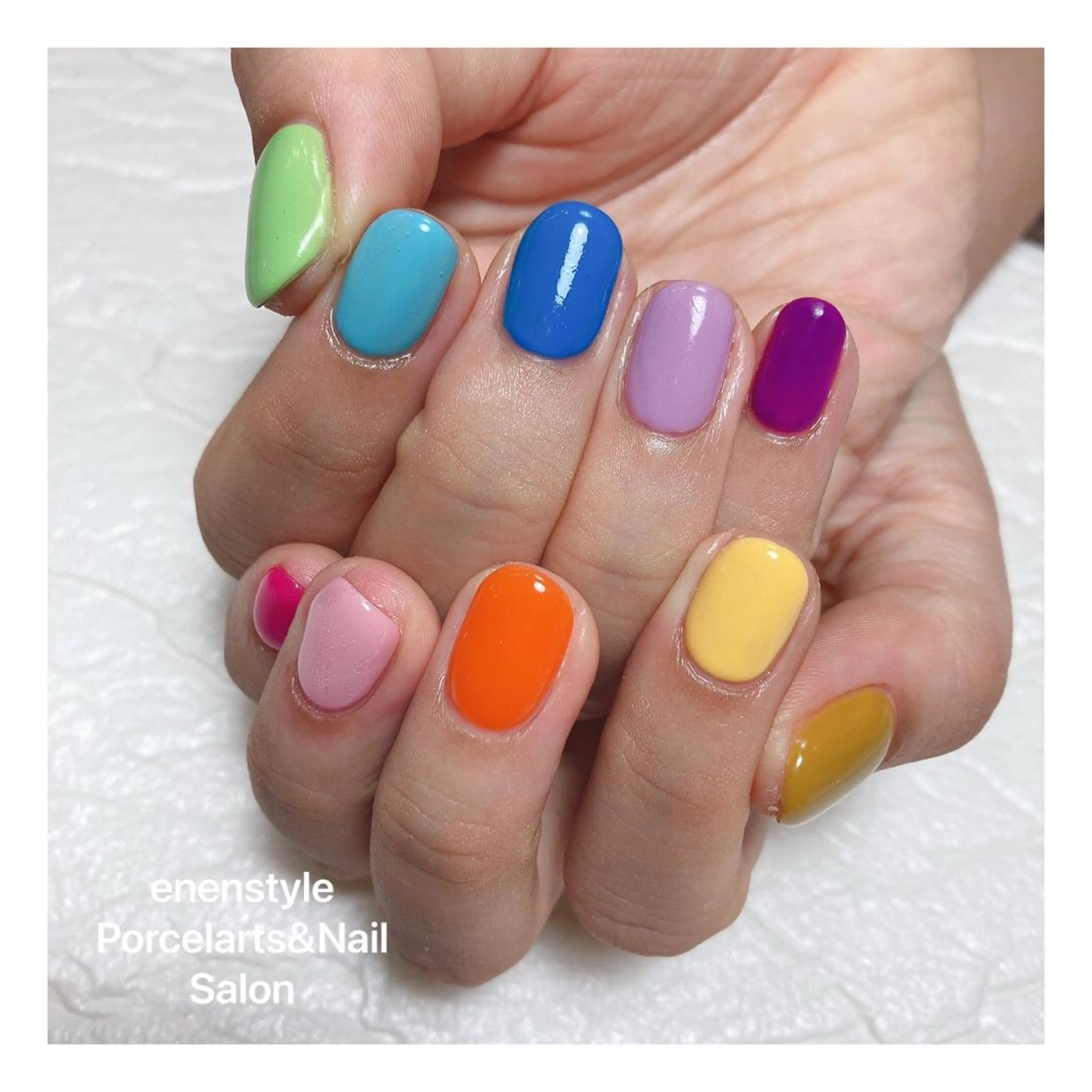 ショート ネイル ハンドネイル 👑enen style👑のネイルデザイン