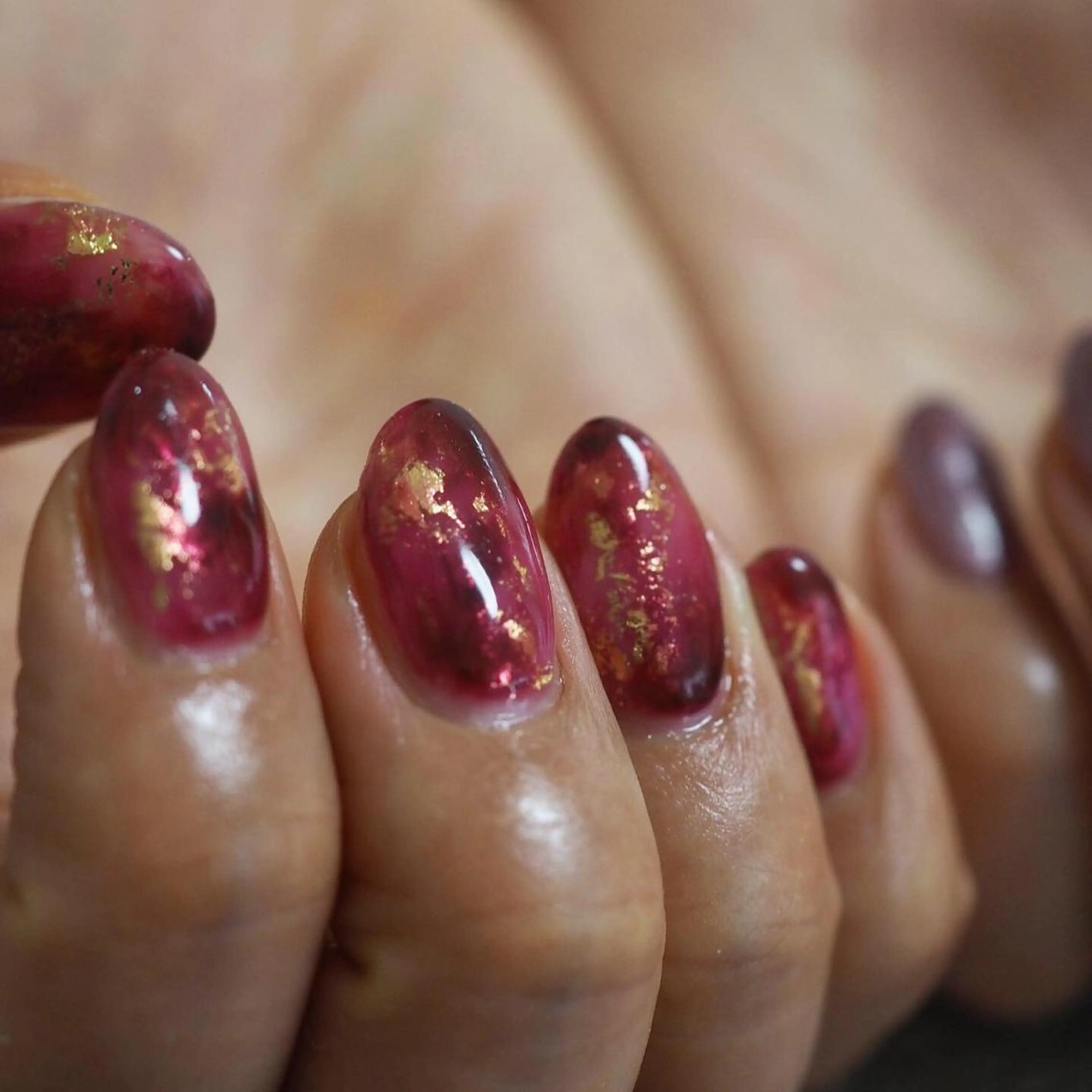 ネイル べっ甲ネイル マグネットネイル Mogu nail 二子玉川のネイルデザイン