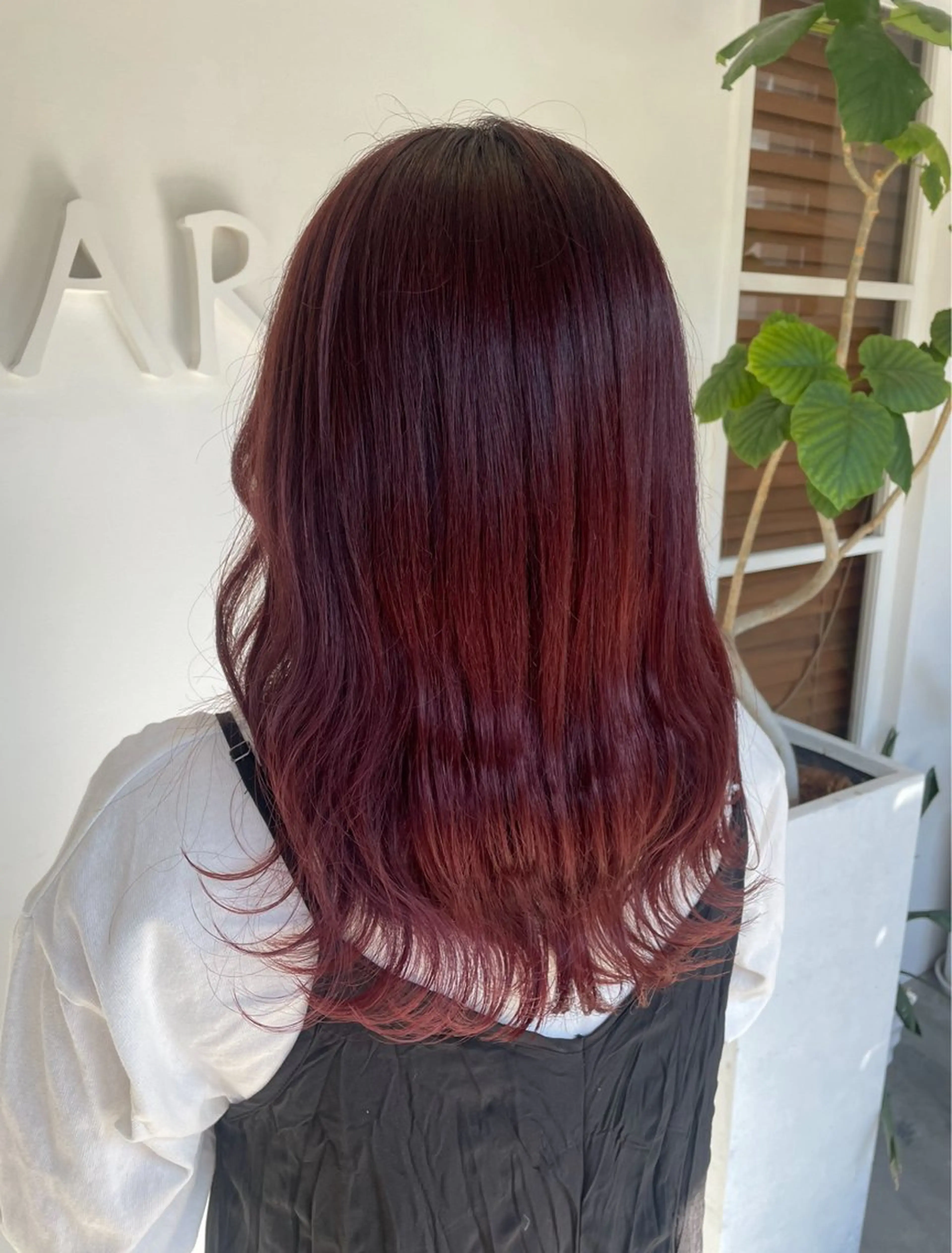 ロング カラー ボルドーカラー 髪質改善 透明感/暖色/艶感 💍TAMA💍のヘアスタイル