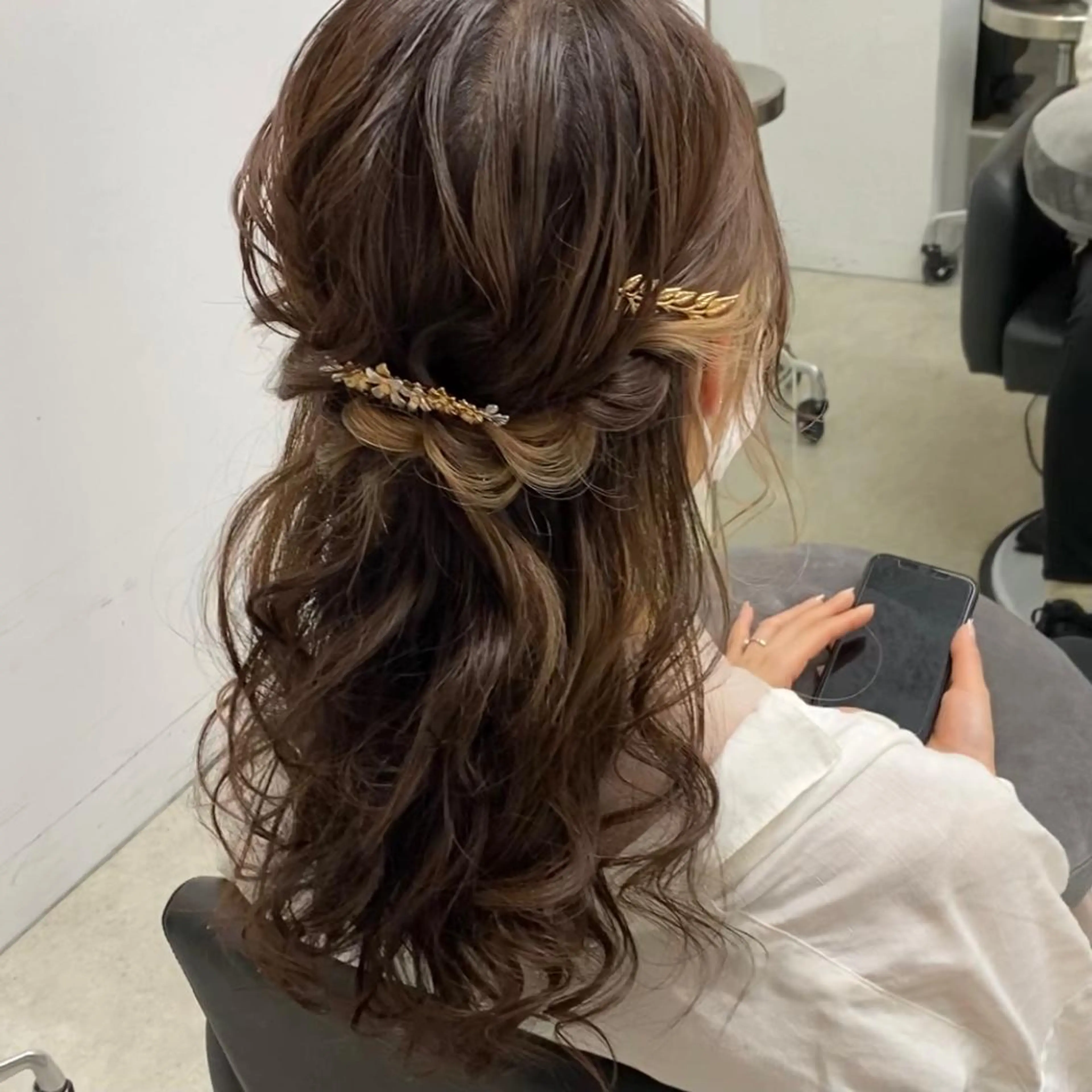 ロング ヘアアレンジ 透明感ワンカラー梅田 ダブルカラー/川上のヘアスタイル