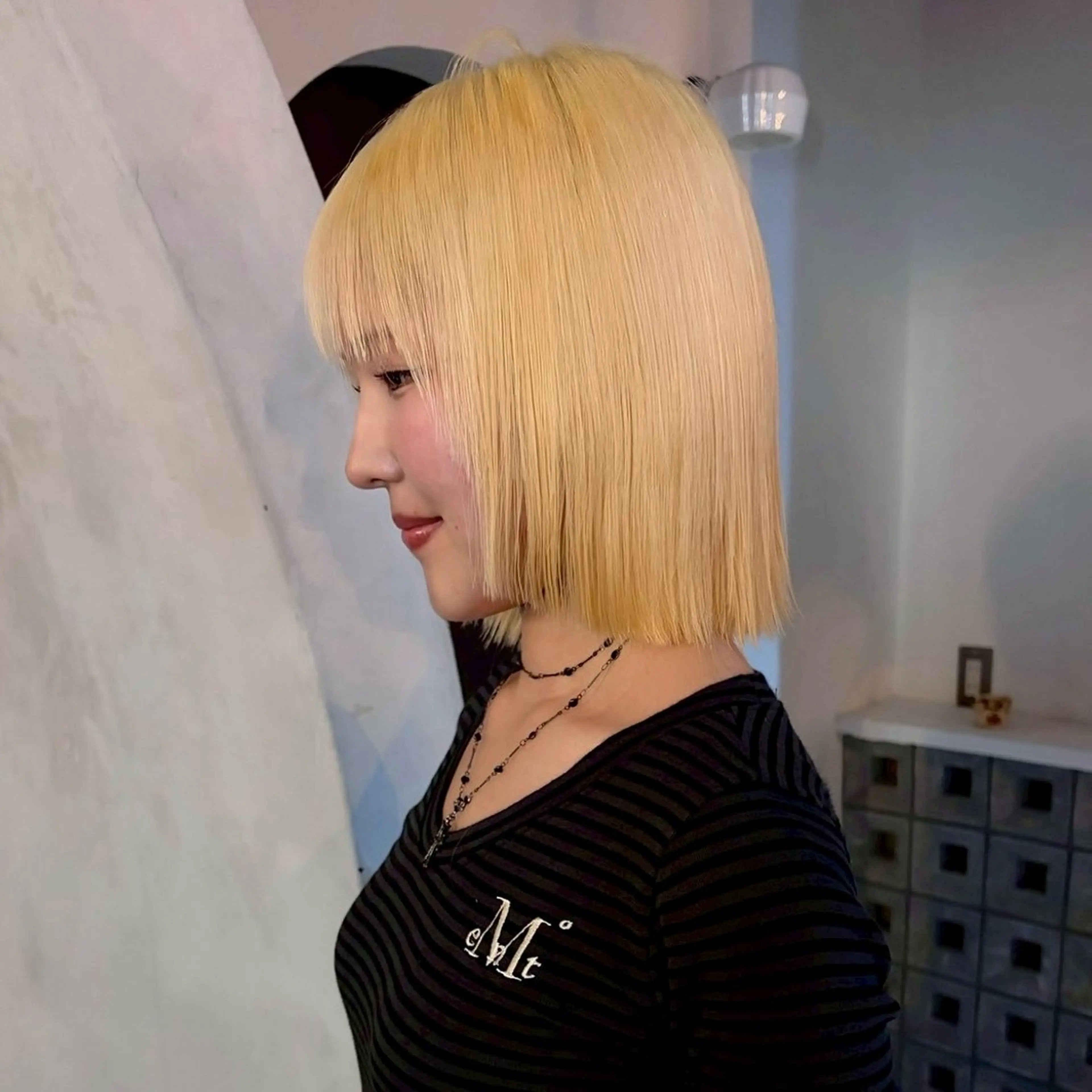 ミディアム カラー ヘアカラー デザインカラー AYA/DEANのヘアスタイル