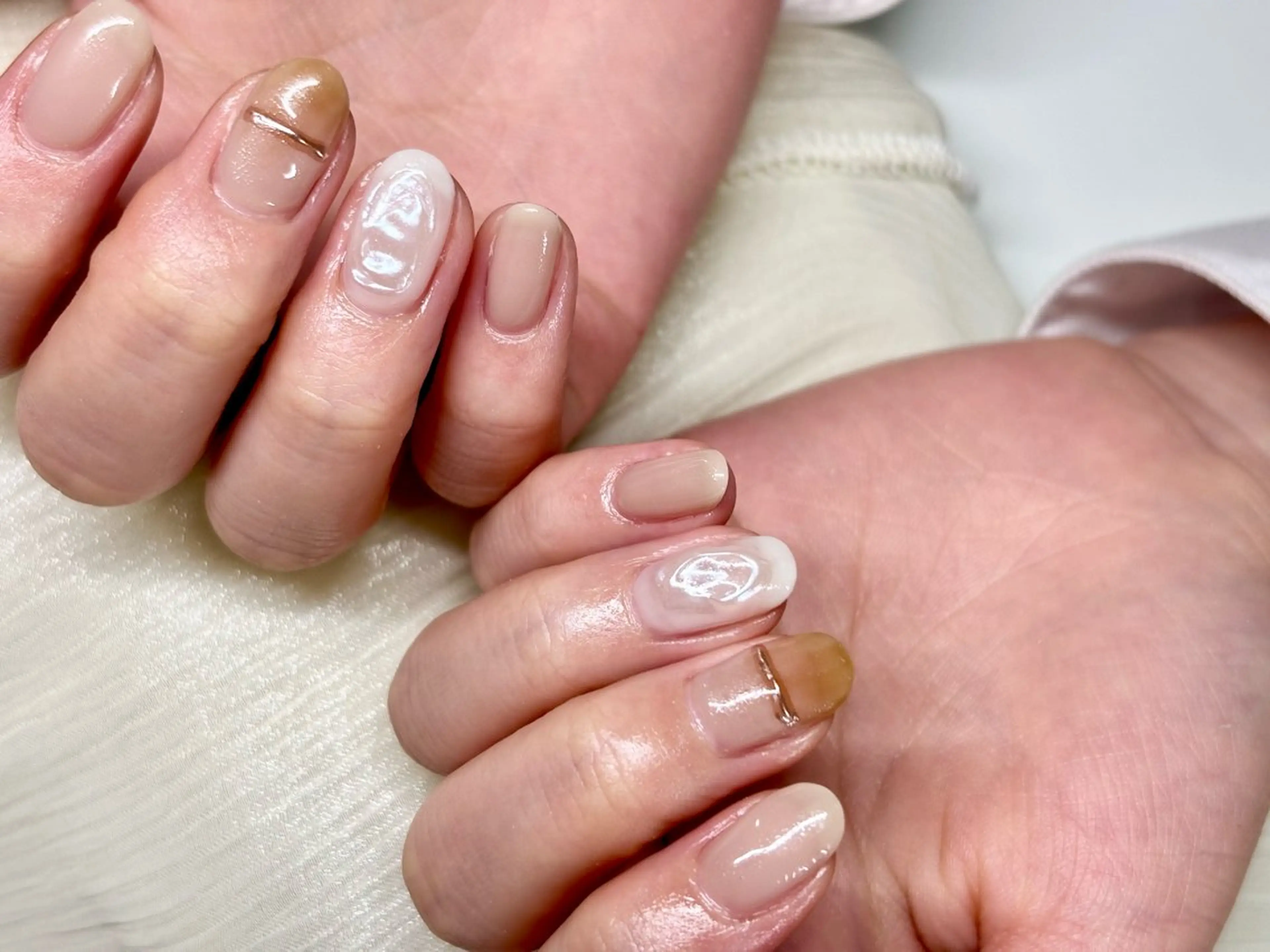 ネイル ニュアンスネイル 春ネイル N.KIRARI hanaのネイルデザイン