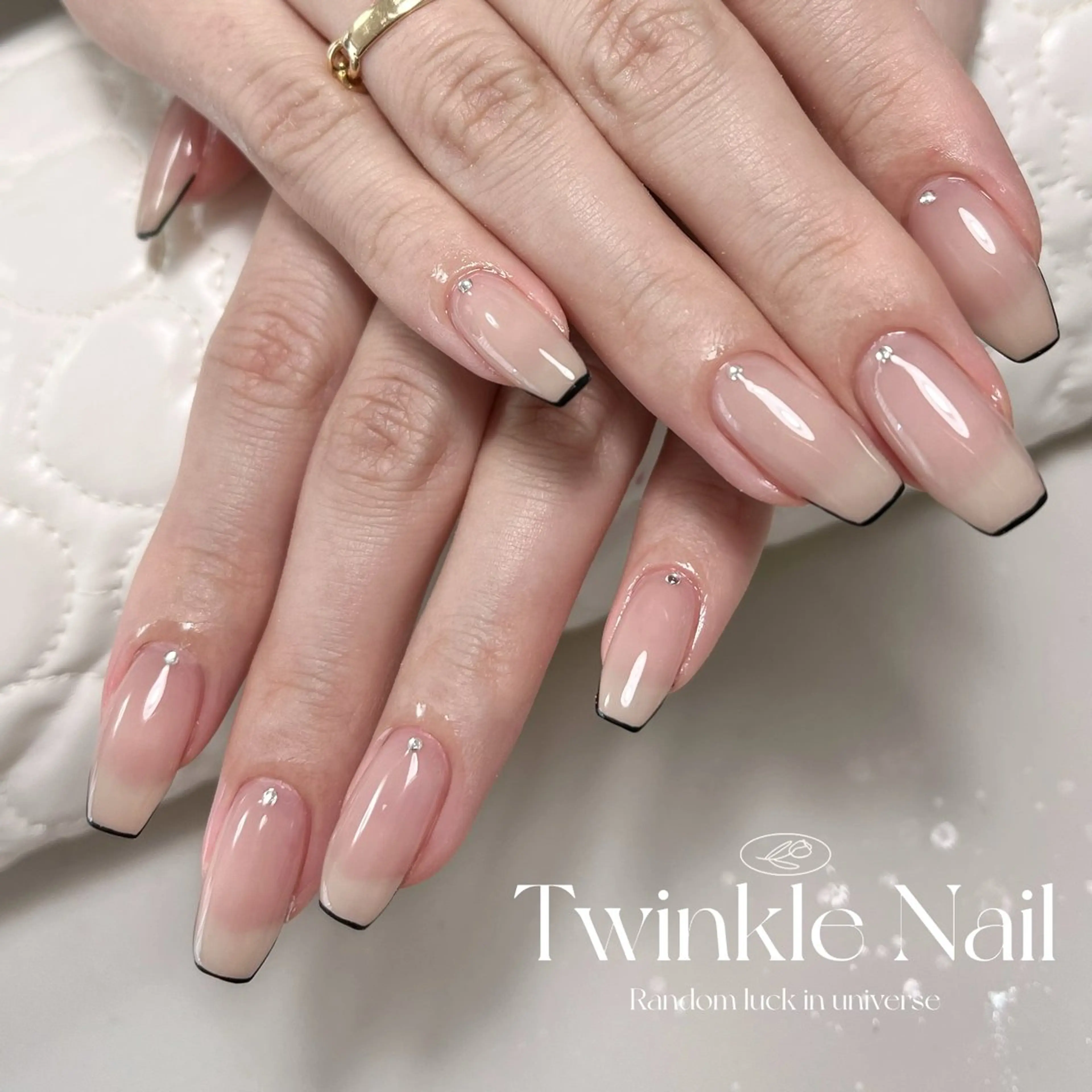 ネイル フレンチネイル シンプルネイル Twinkle Nail Kuboのネイルデザイン