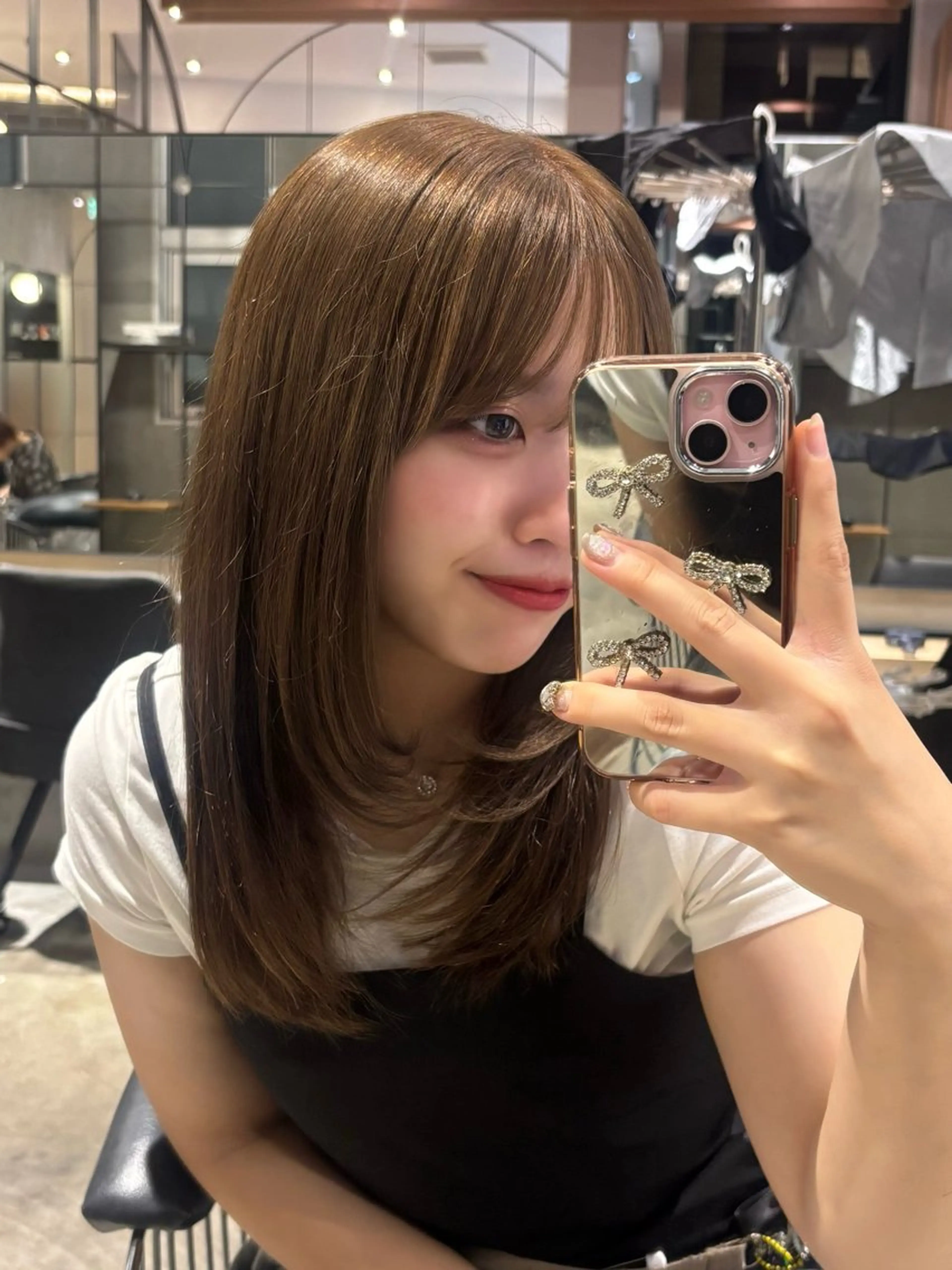 セミロング レイヤーカット カット 西田 美侑/カットモデルのヘアスタイル