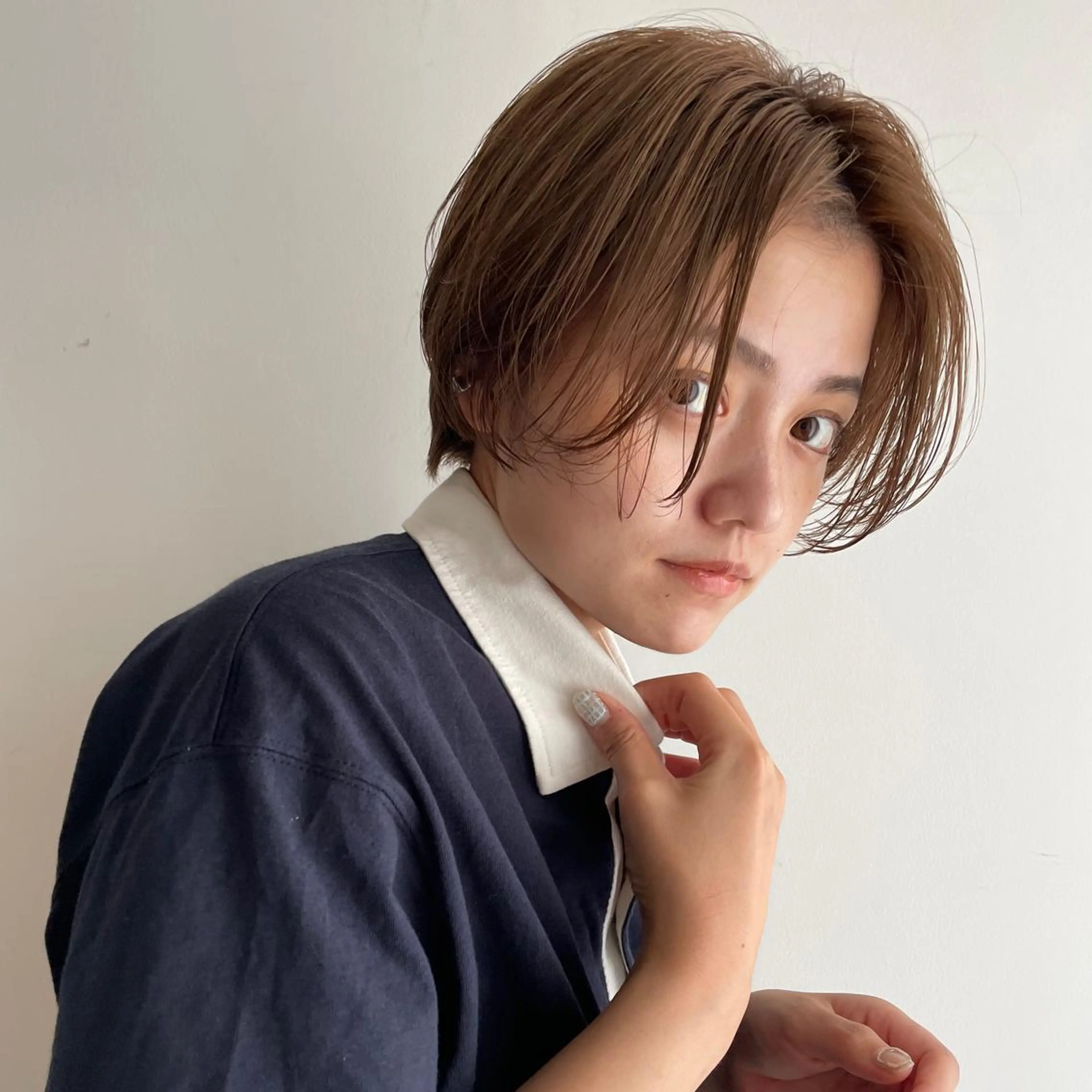 ショート カラー パーマ ヘアアレンジ メンズ キッズ ネイル マツエク・マツパ アイブロウ casane所属・暖色・前髪カット 🎗️佐藤ゆみこのヘアスタイル