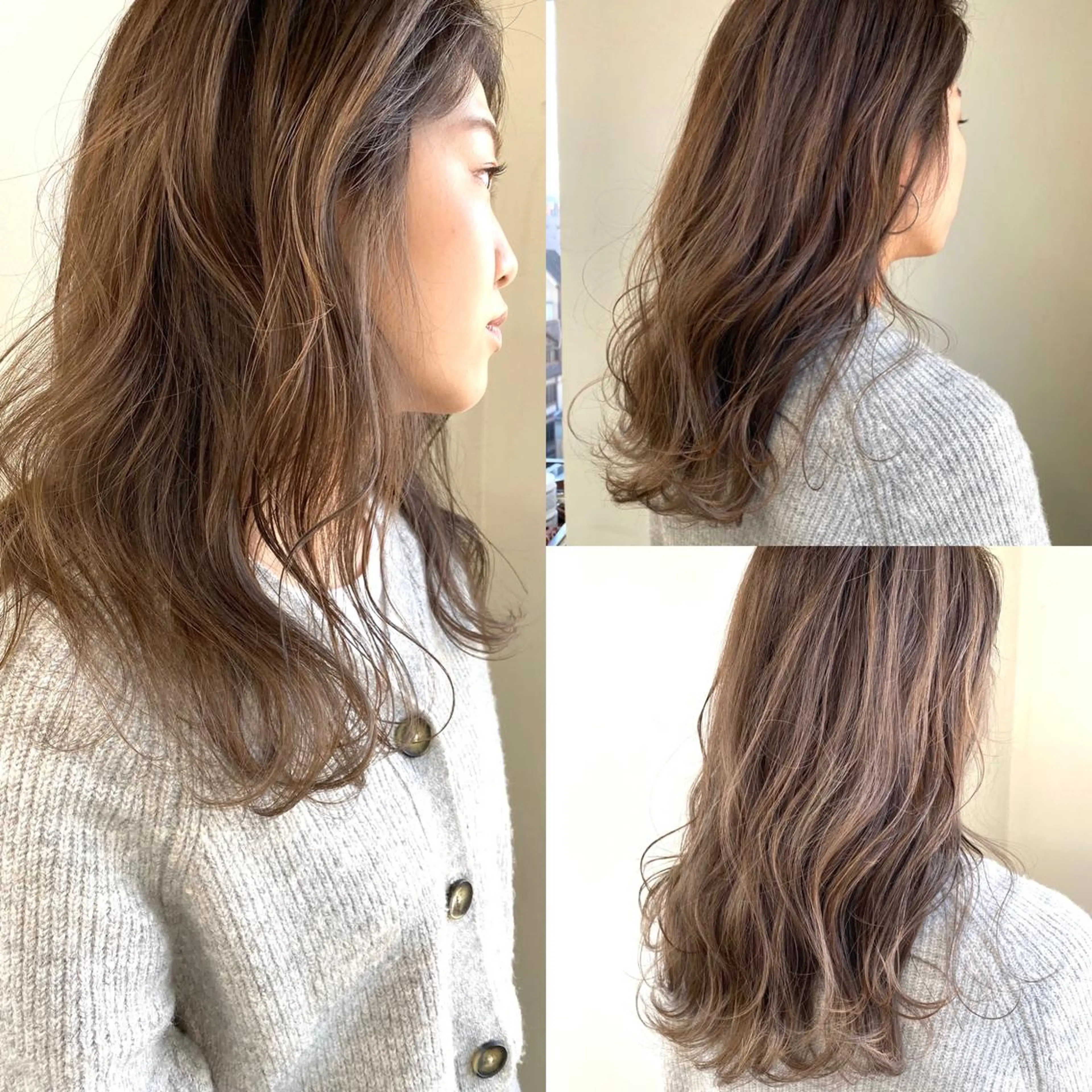 セミロング ハイライト 小澤大輔 YOLO hairのヘアスタイル