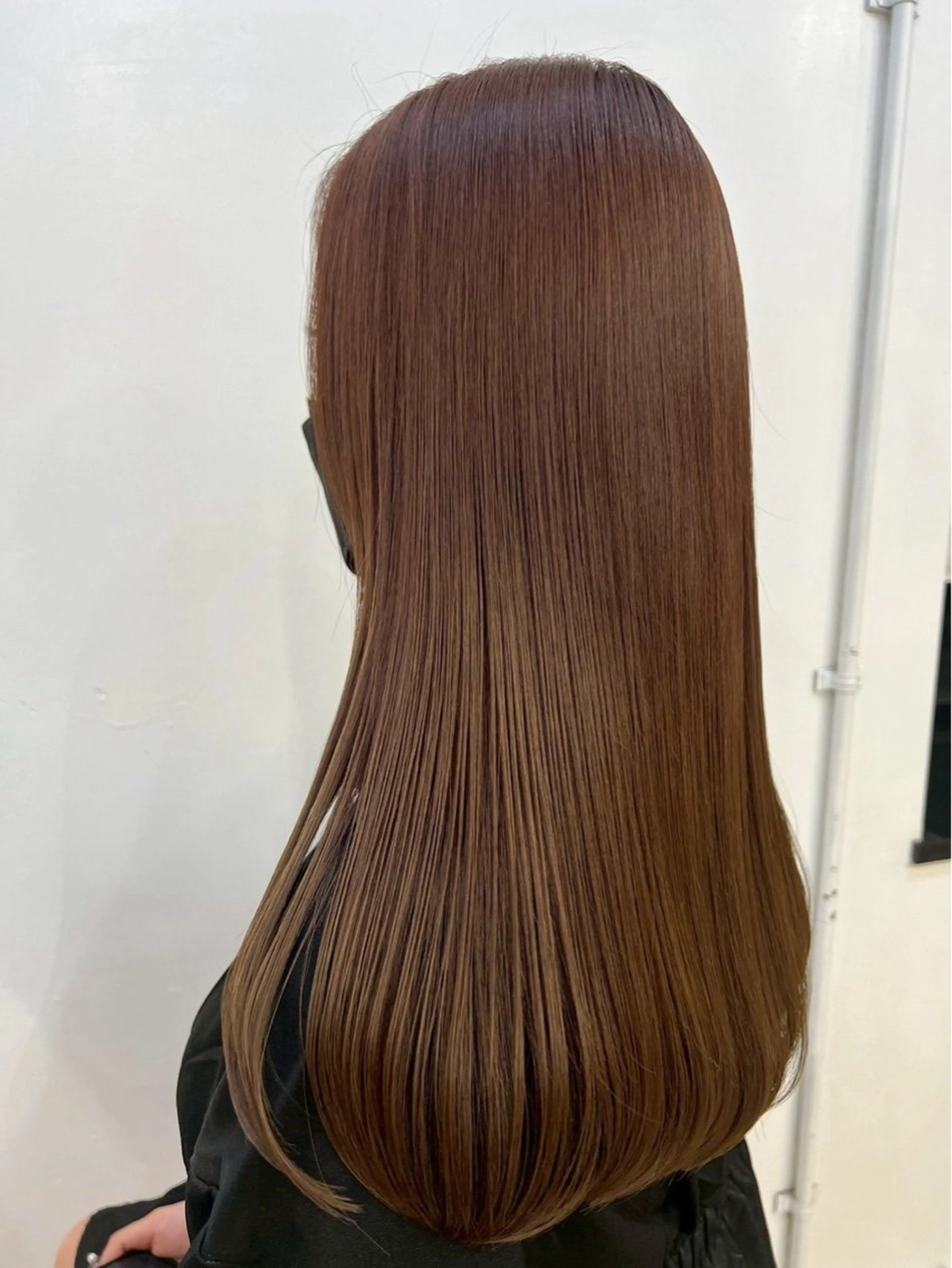 セミロング カラー カット トリートメント ヘアセット 艶カラー×艶髪矯正 /レイヤー✂️レオンのヘアスタイル