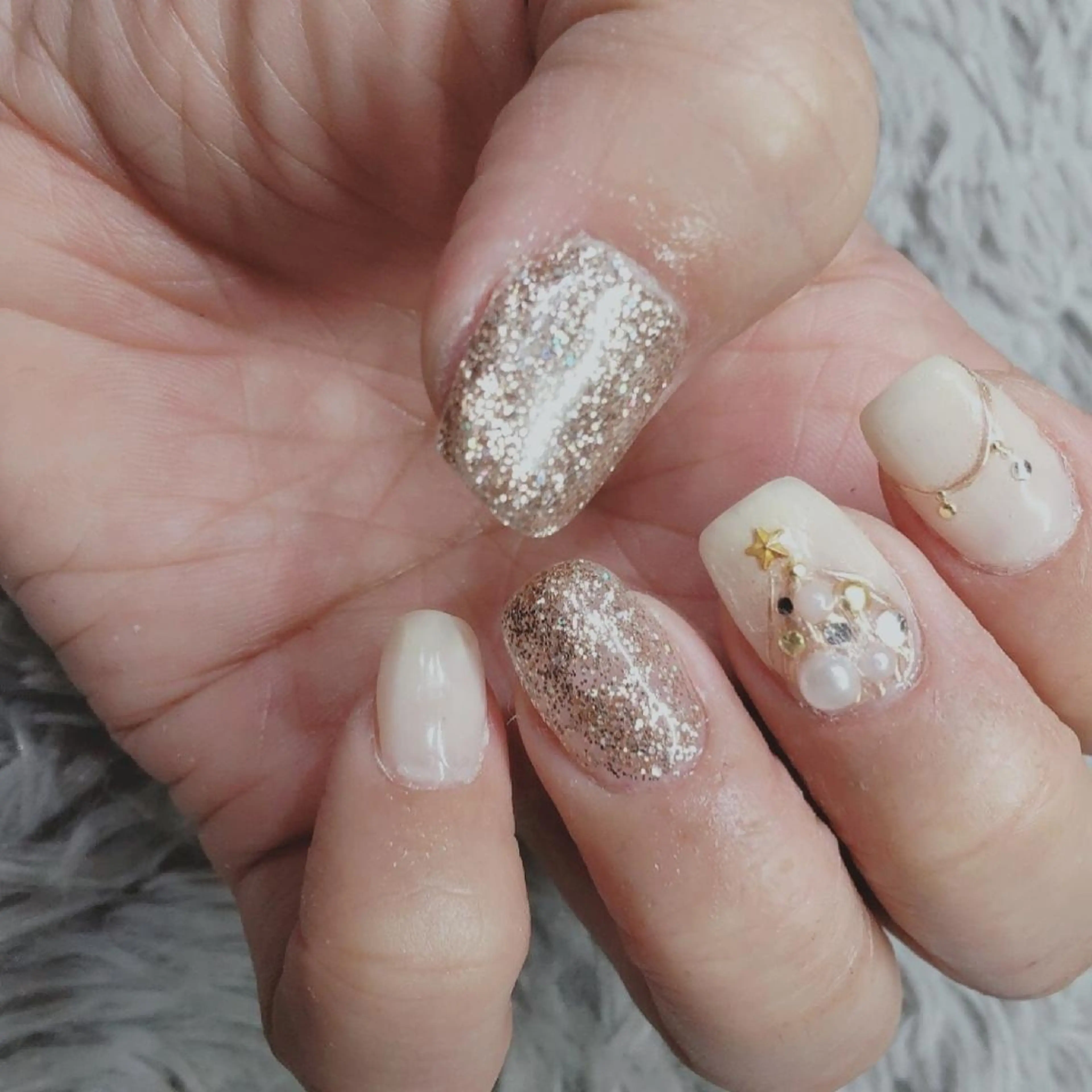 ネイル 持ち込み 冬ネイル クリスマス ひだか あいこのネイルデザイン