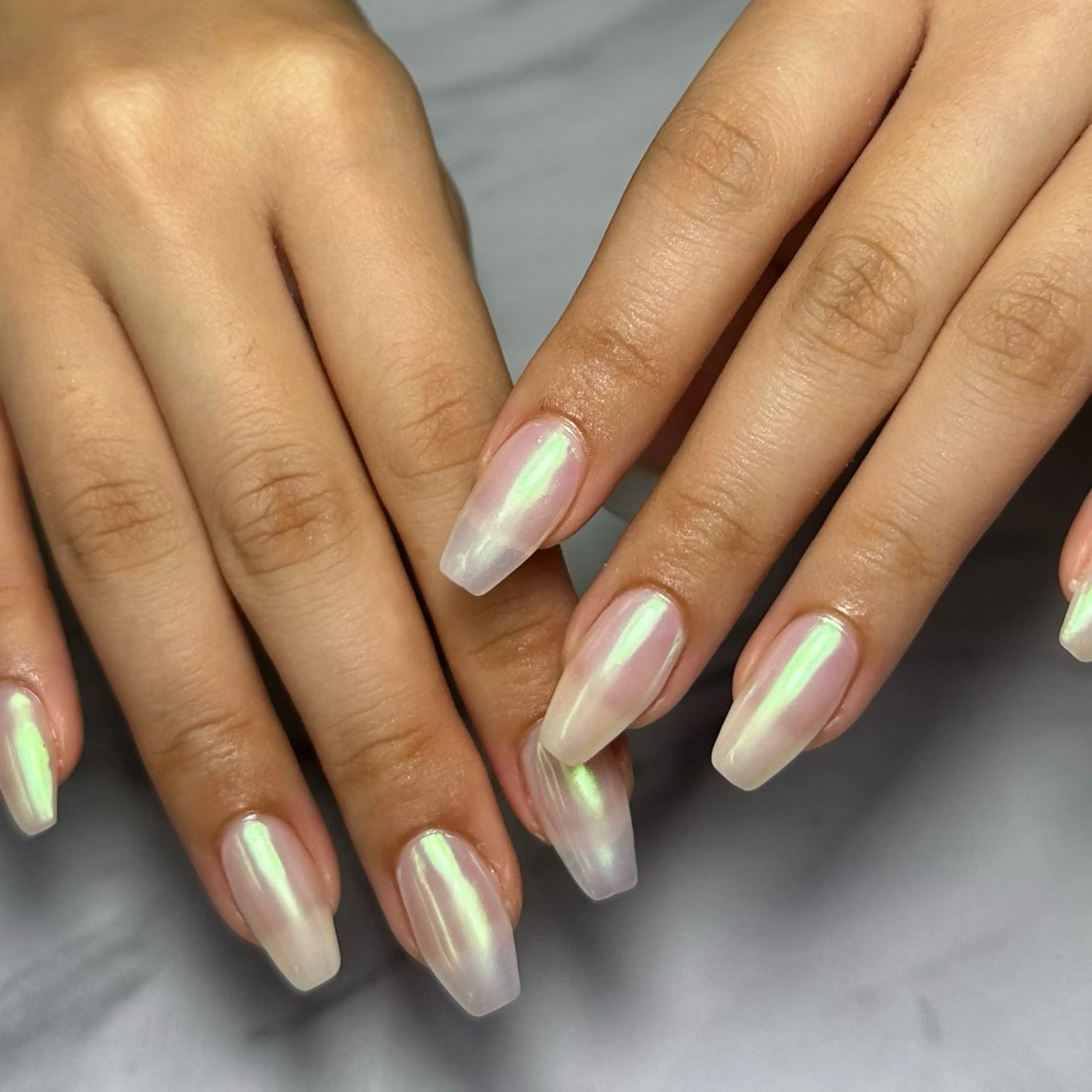 【ハンド】オーロラ.ミラーネイル🪞（オフなし）の写真
