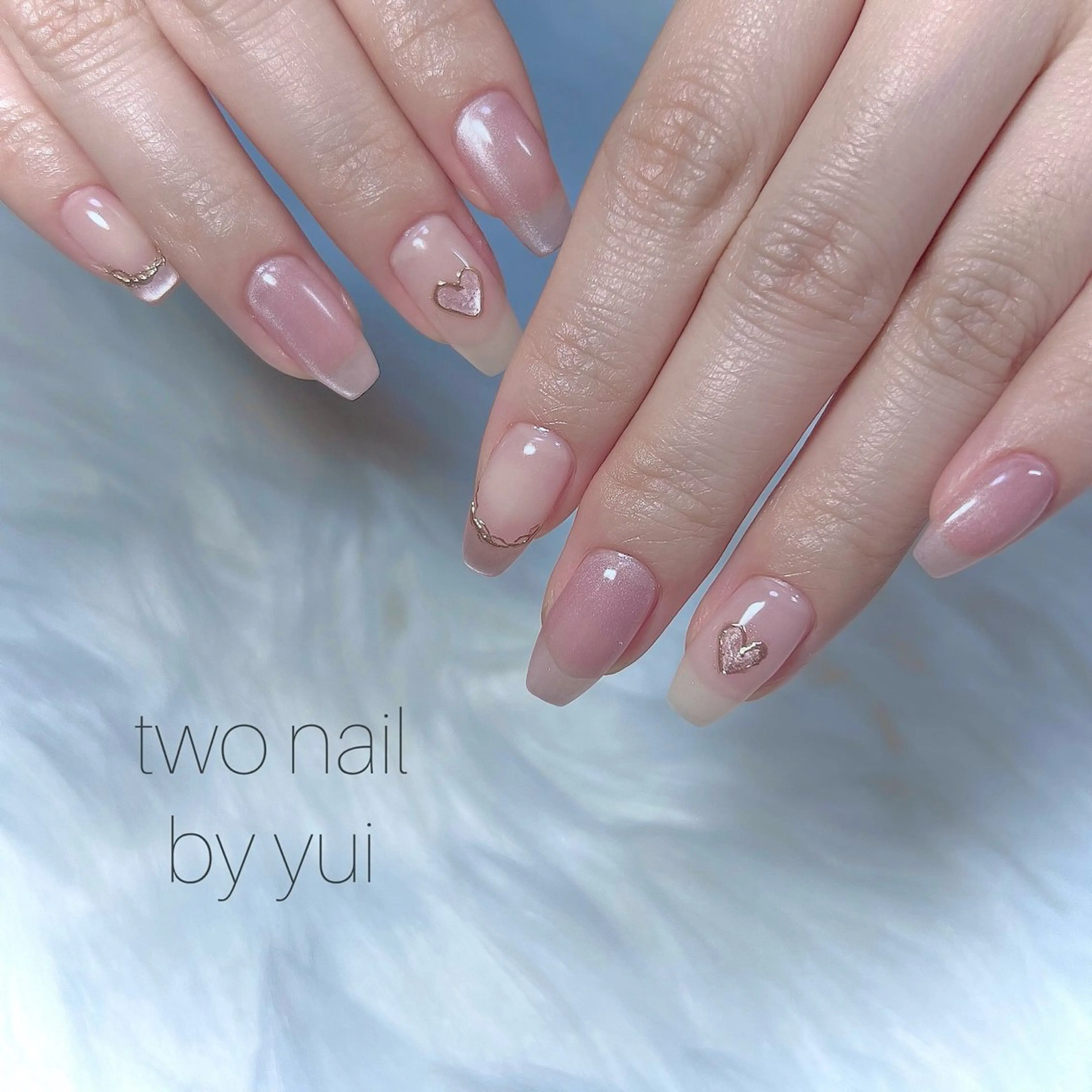 ネイル アートネイル マグネットネイル ネイルチップ ホワイト ハンドネイル two nailのネイルデザイン