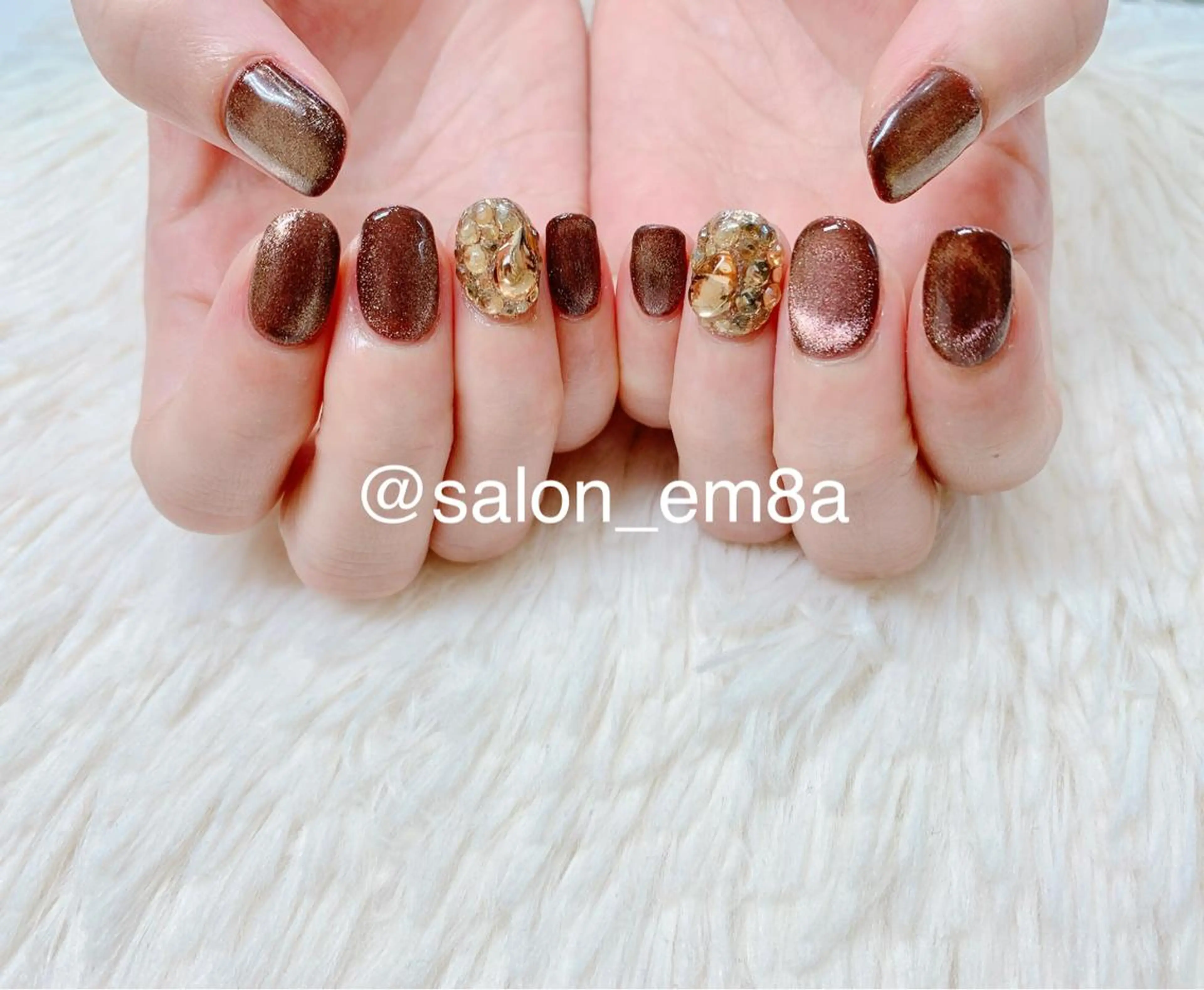 ネイル マグネットネイル 持ち込み salon EM&A emiのネイルデザイン
