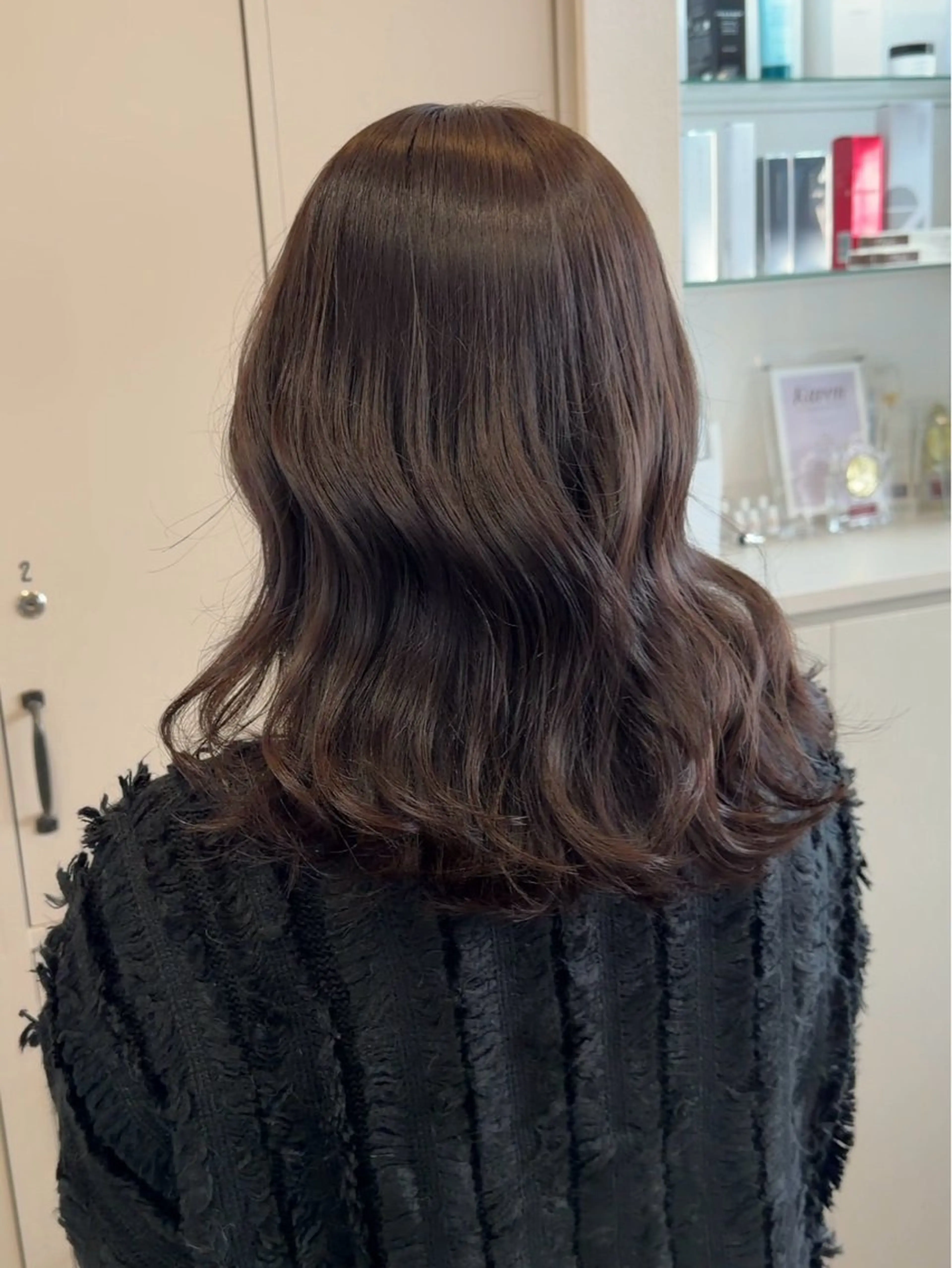 ミディアム カット ヘアカラー トリートメント パーマ/ハイトーン /吉田眞のヘアスタイル