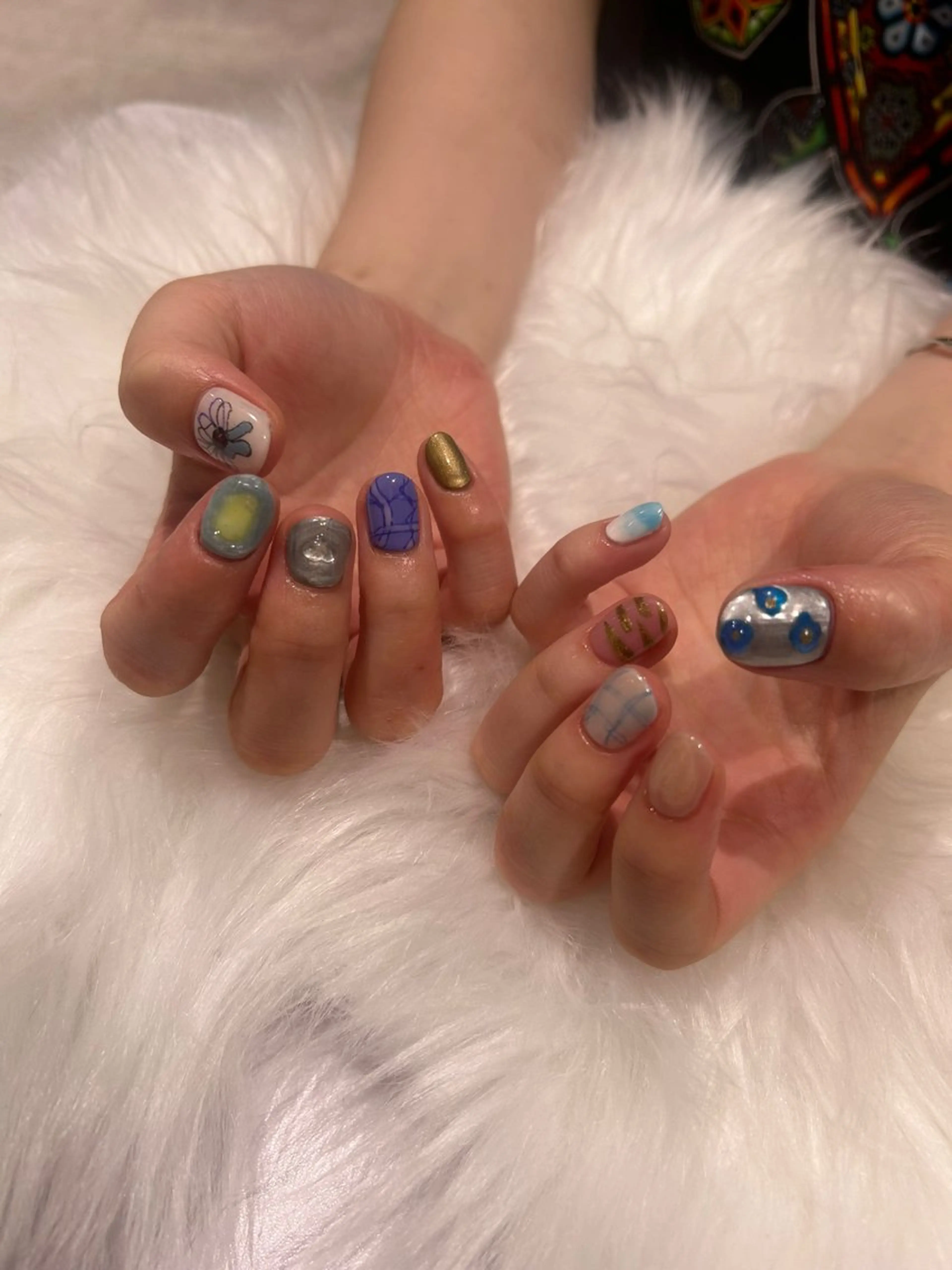 ネイル 成人式 長さ出し 韓国ネイル ショートネイル ハンドネイル ♡ハイトーン★ ネイル/しの♡のヘアスタイル