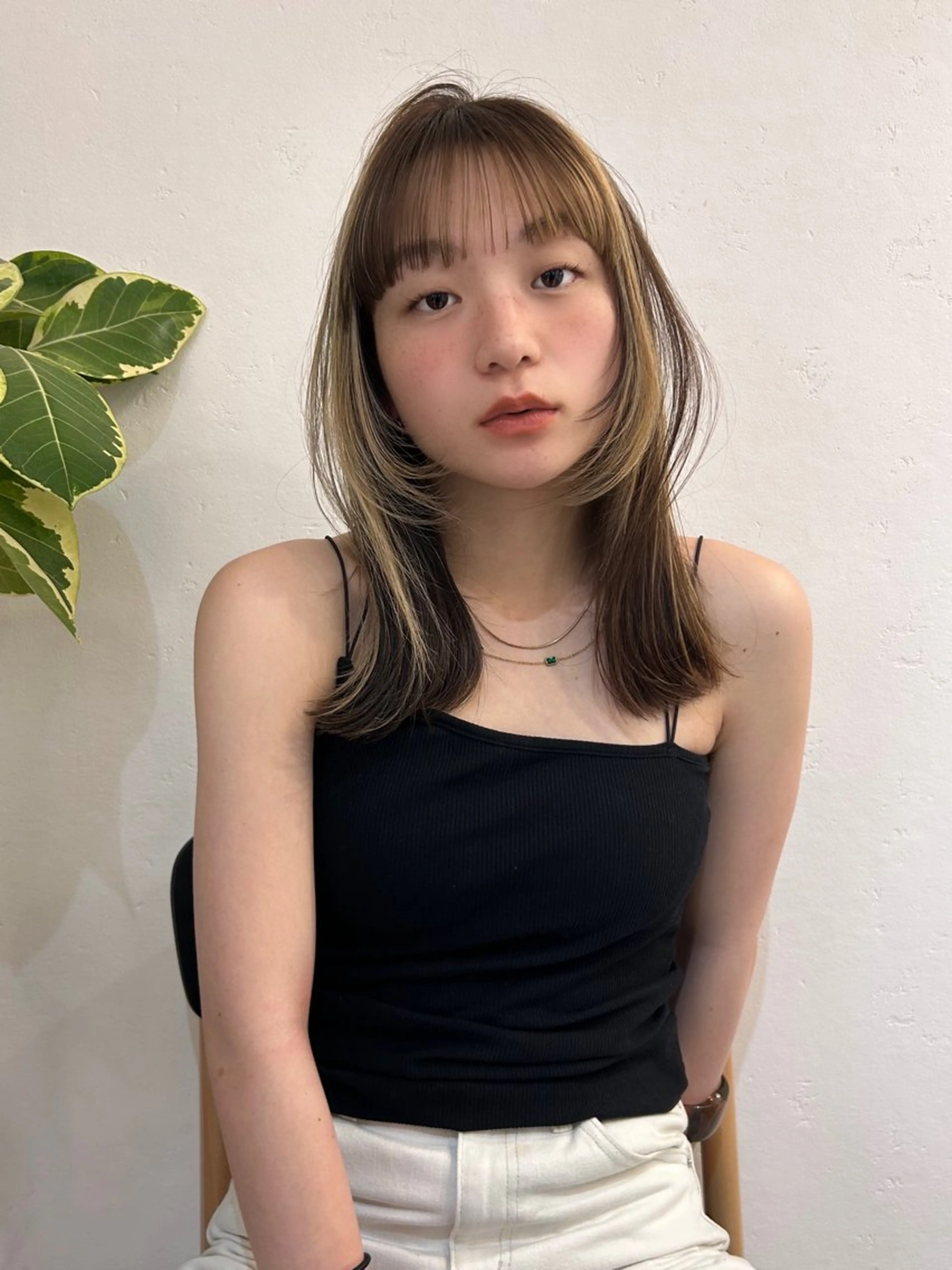 セミロング カラー 似合わせcut ◎ 倉橋実咲のヘアスタイル