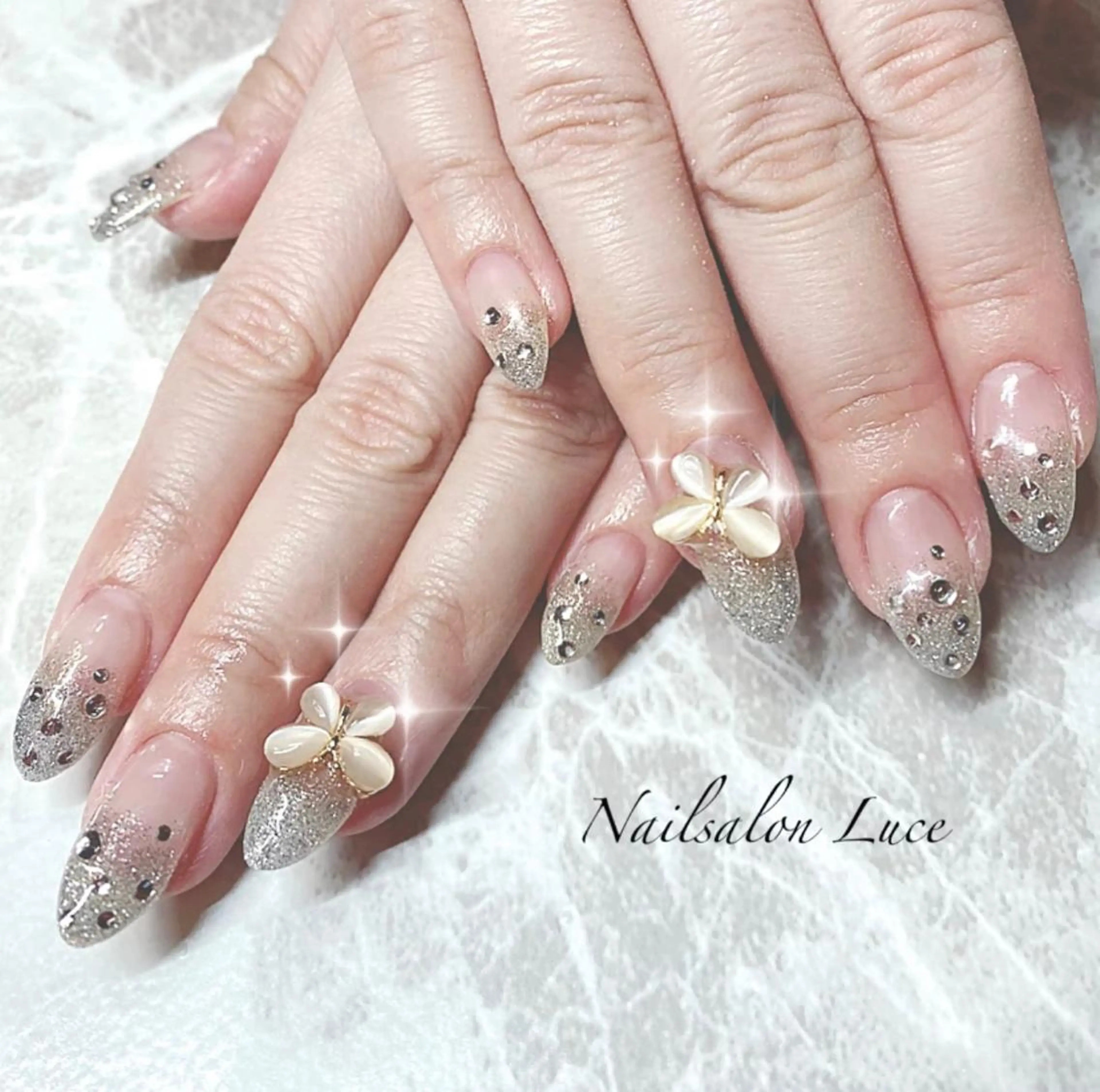 ネイル ラメ(グリッター) ラメグラデーション ネイル& 脱毛サロン　Lのマツエク・マツパデザイン