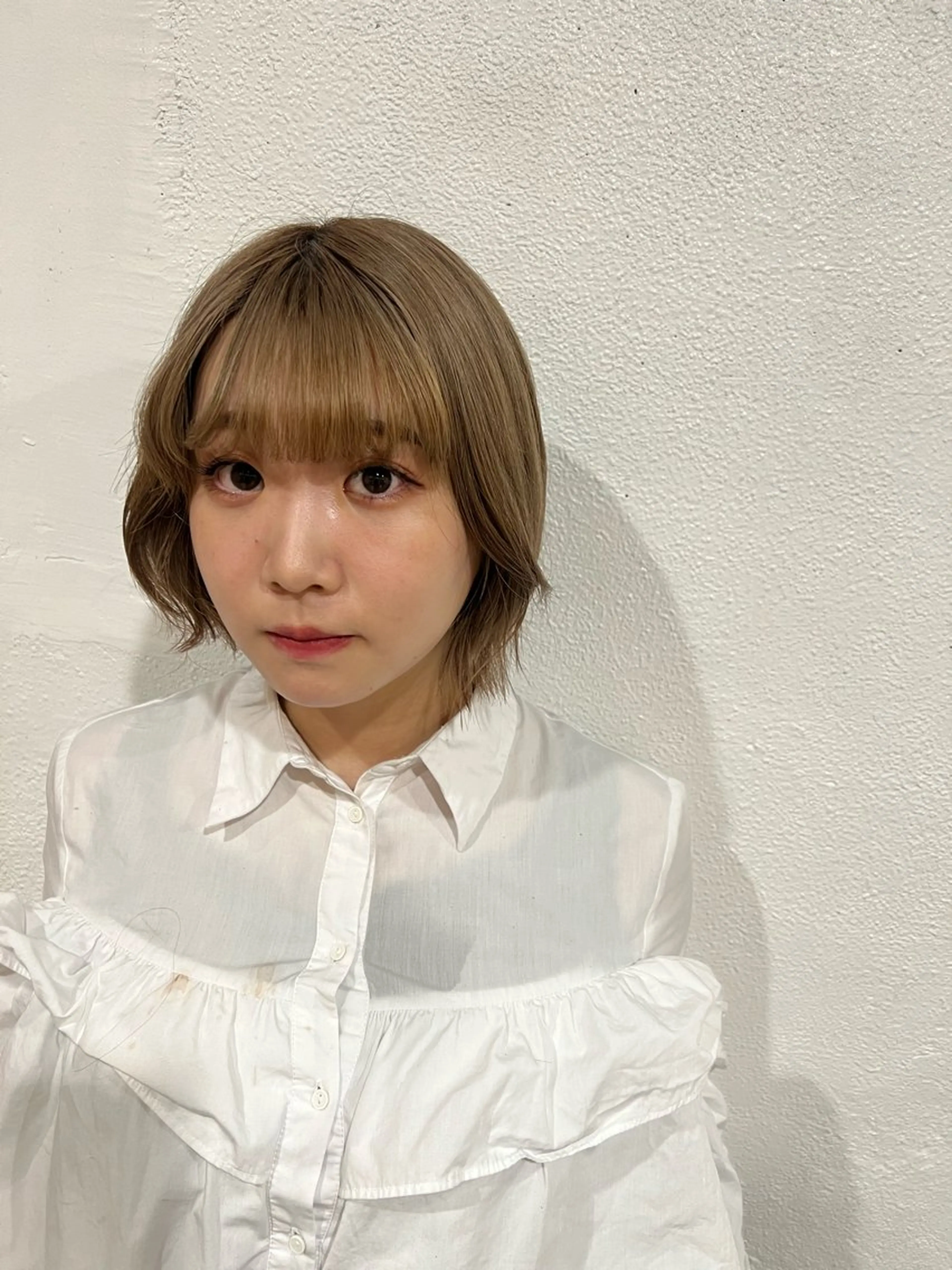 ショート ヘアカラー パーマ×透明感カラー MIOのヘアスタイル