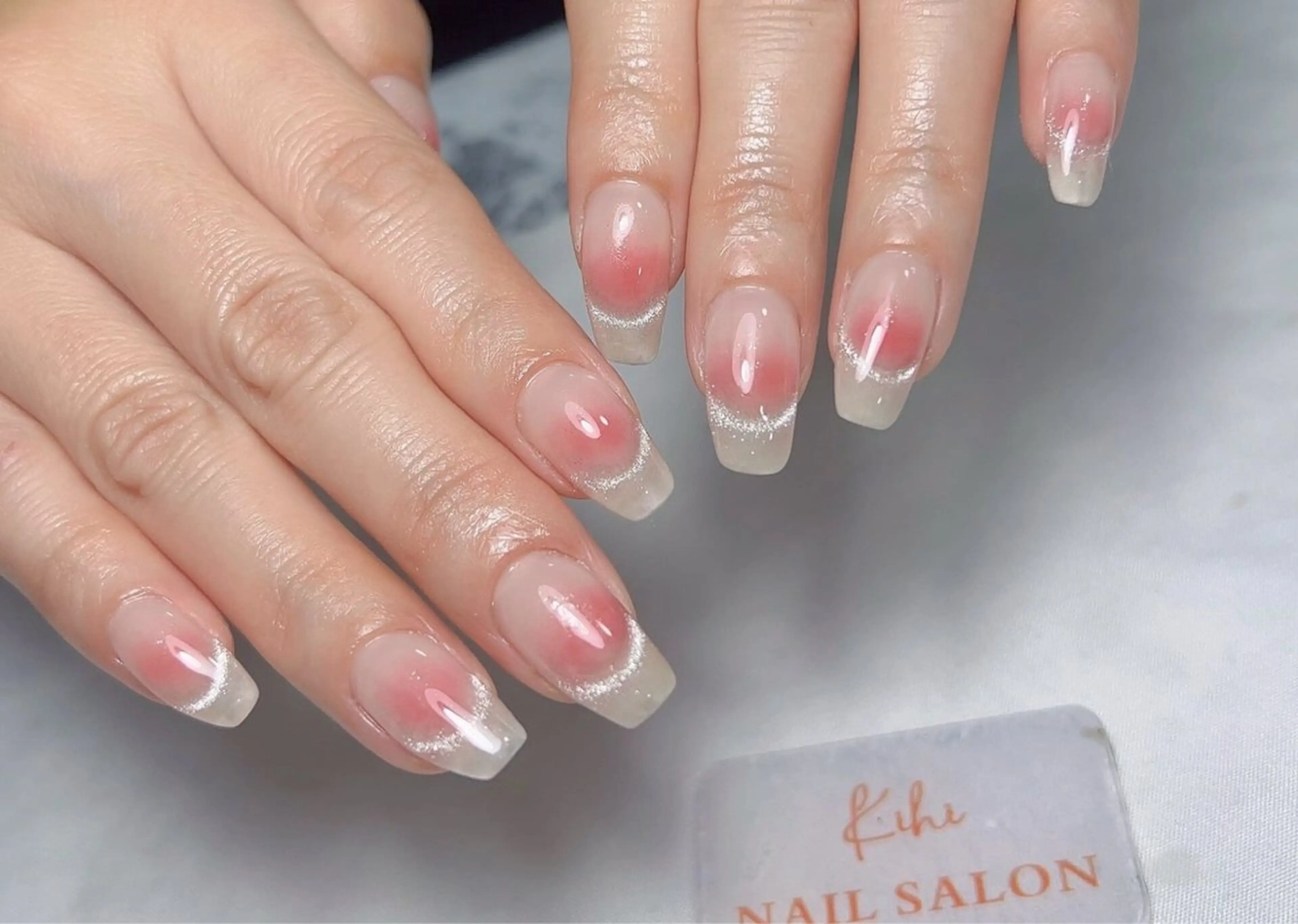 ネイル アートネイル フレンチネイル ジェルネイル グラデーション 韓国ネイル ハンドネイル 久保田 マリコのネイルデザイン