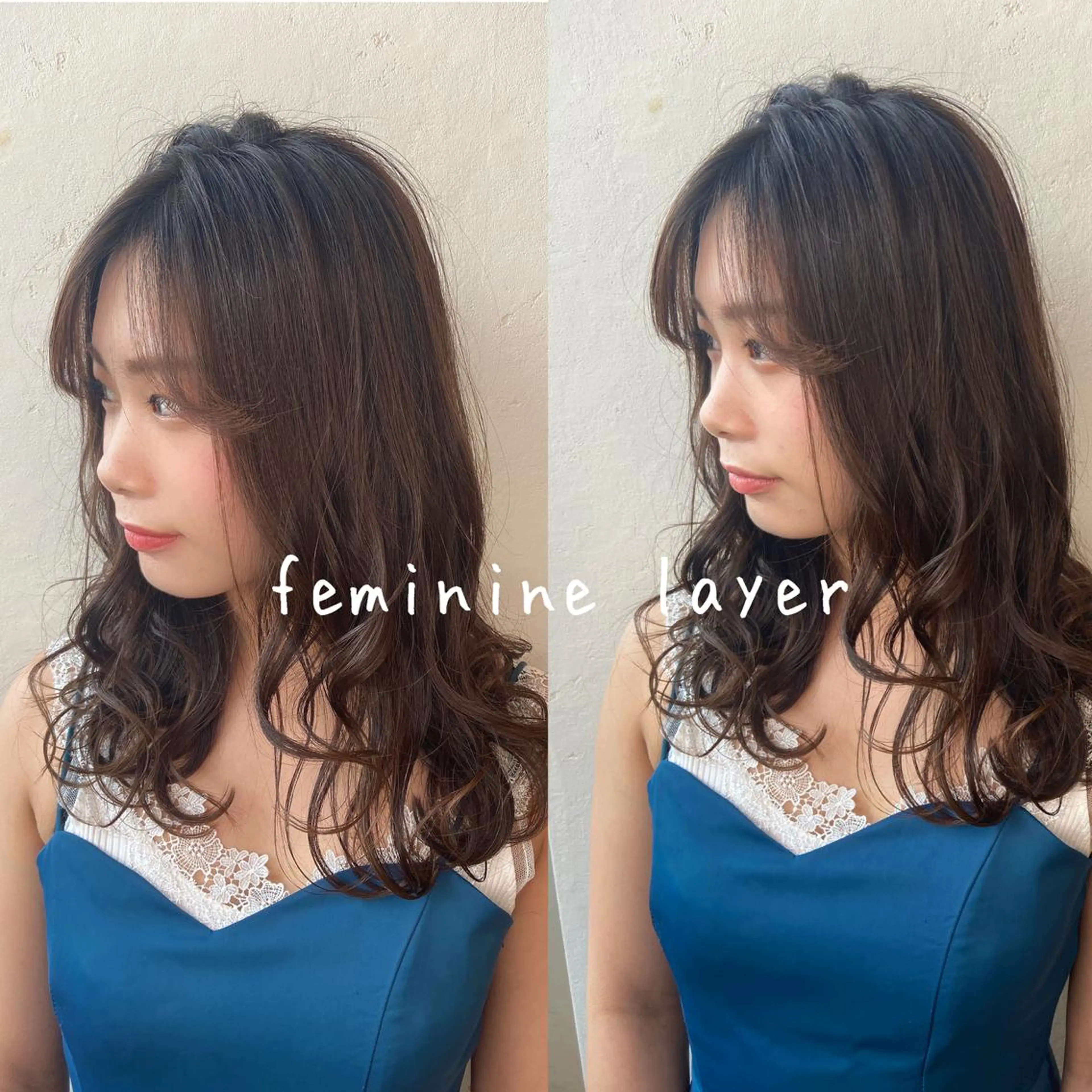 ミディアム カラー ヘアアレンジ レイヤーカット ✨髪質改善/透明感✨ 西野　陽のヘアスタイル