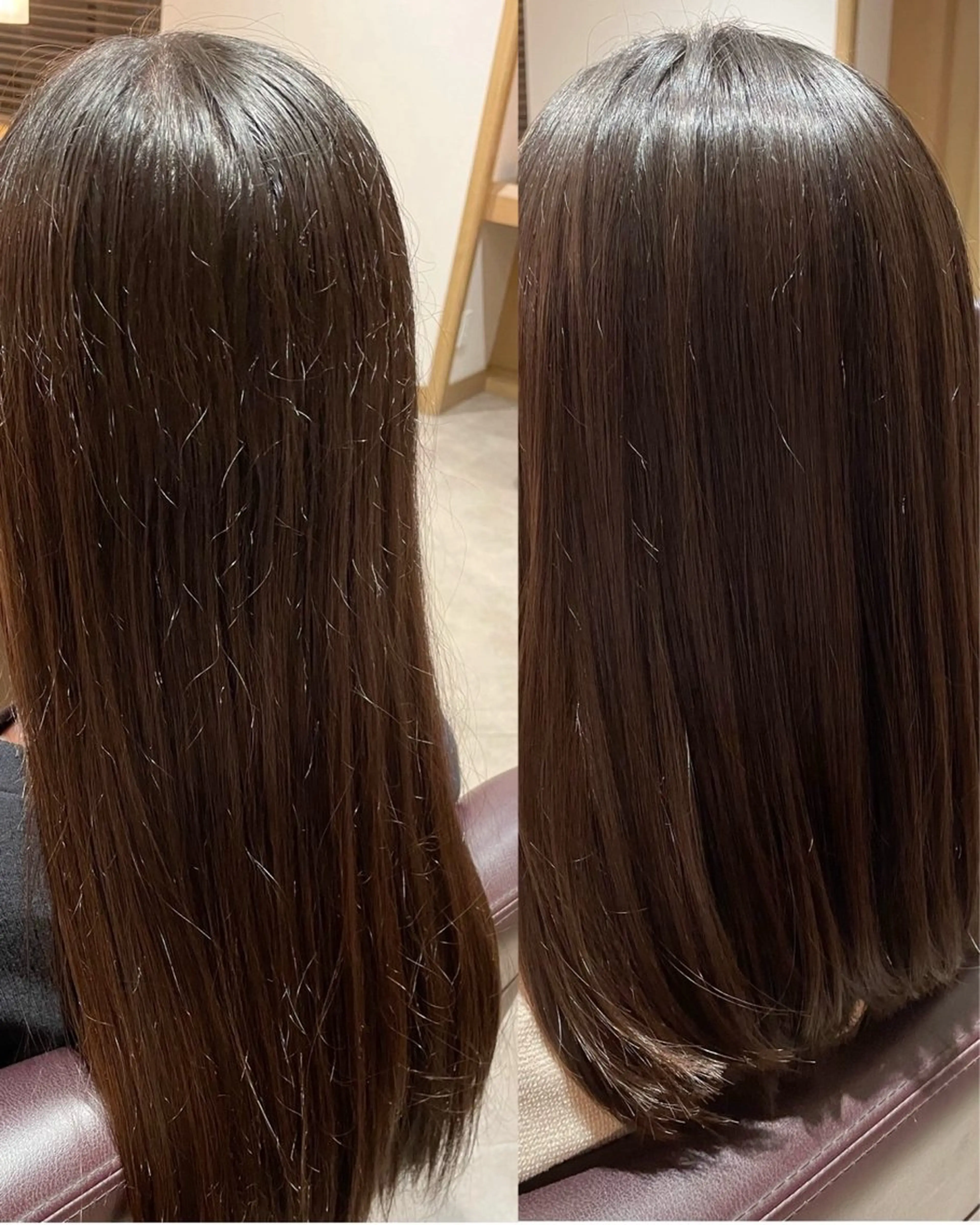 セミロング 縮毛矯正 U.hair 石川橋店所属・竹村 アカリのヘアスタイル