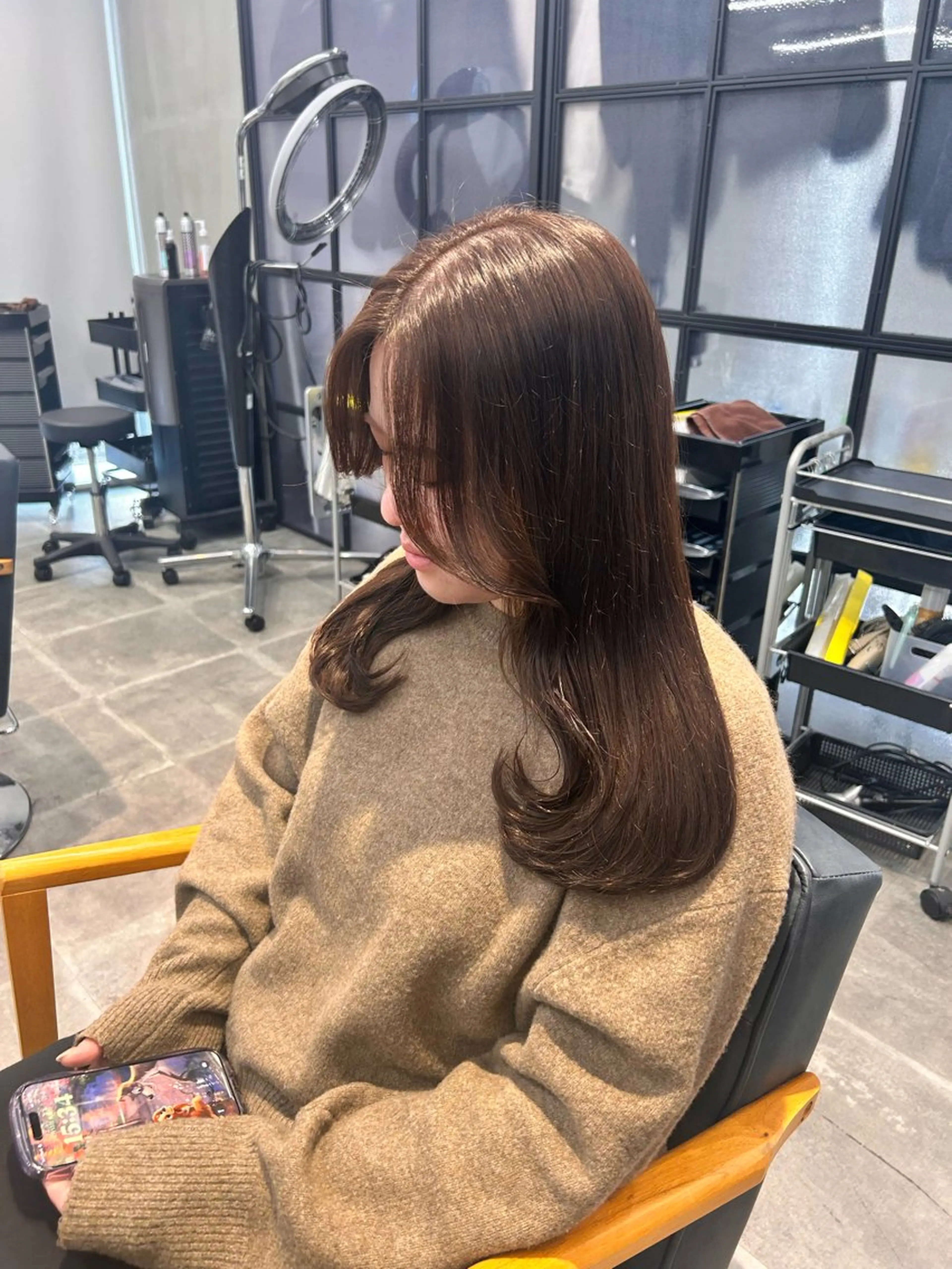 ミディアム カラー 韓国×髪質改善カラー 💎hinaのヘアスタイル