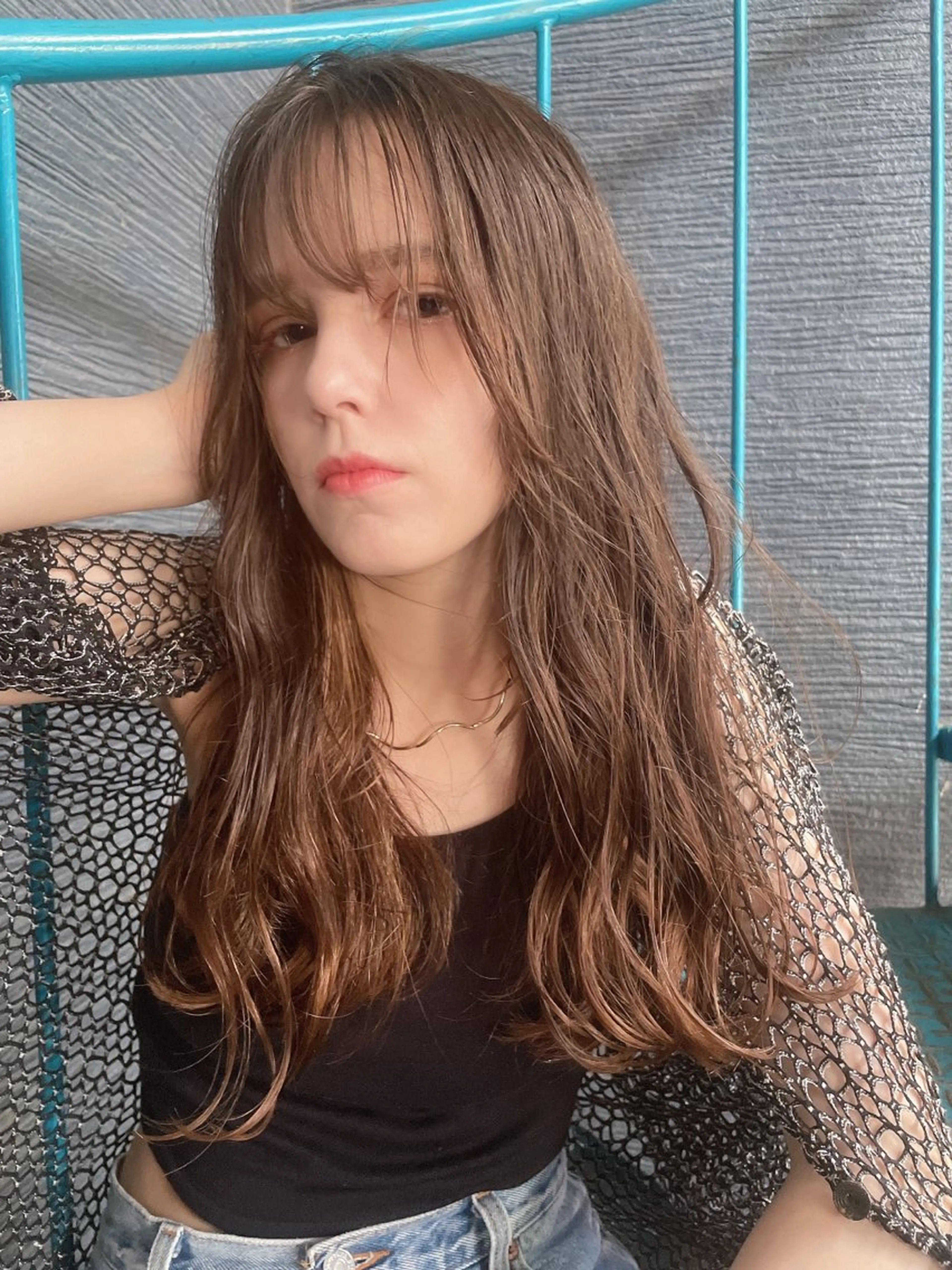 ロング カラー パーマ ヘアアレンジ ヘアカラー トリートメント ❄︎YUNA❄︎ 《お手軽イメチェン》のヘアスタイル