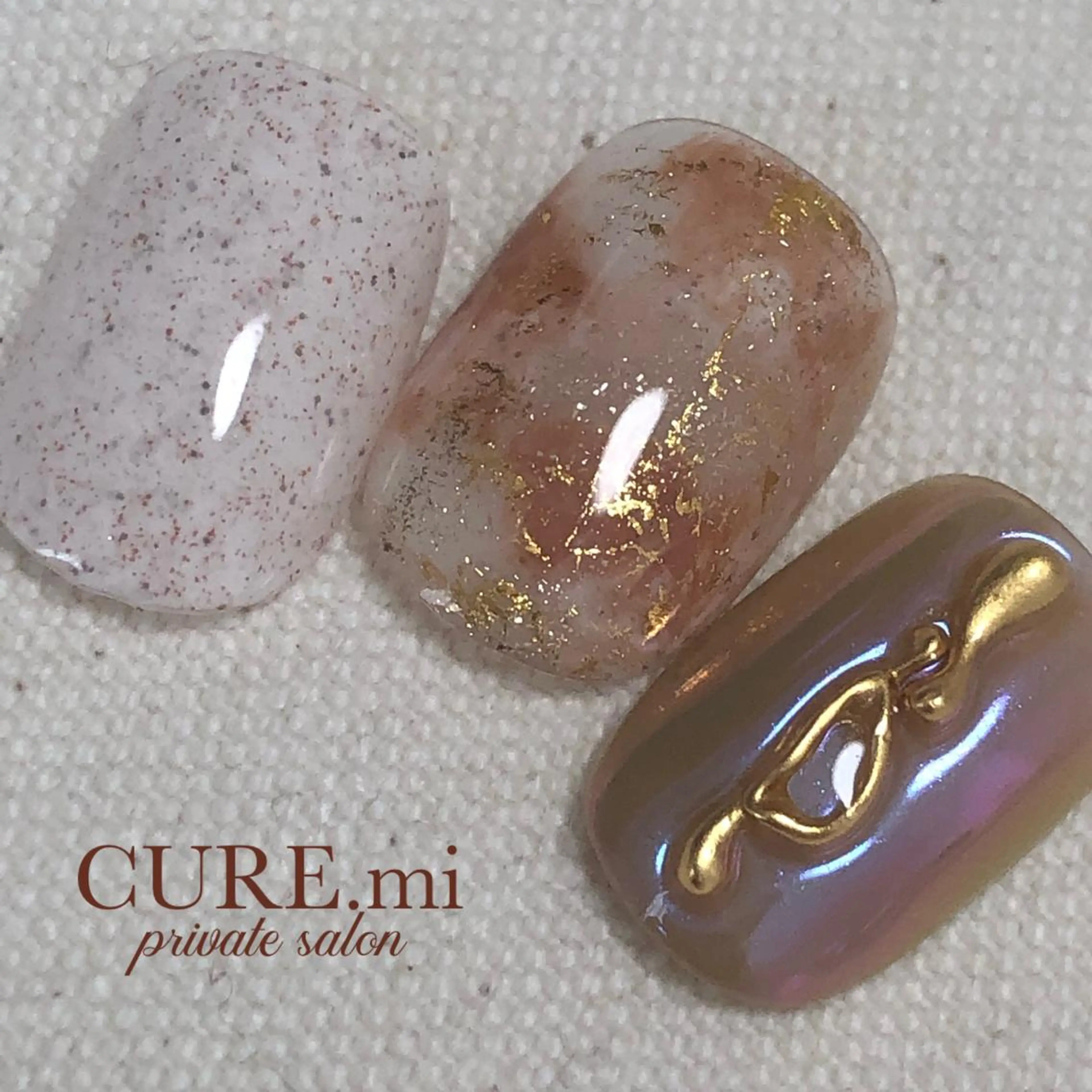 ネイル ブラウン ニュアンスネイル オレンジ ハンドネイル ハンドケア 伊藤 美香のその他イメージ